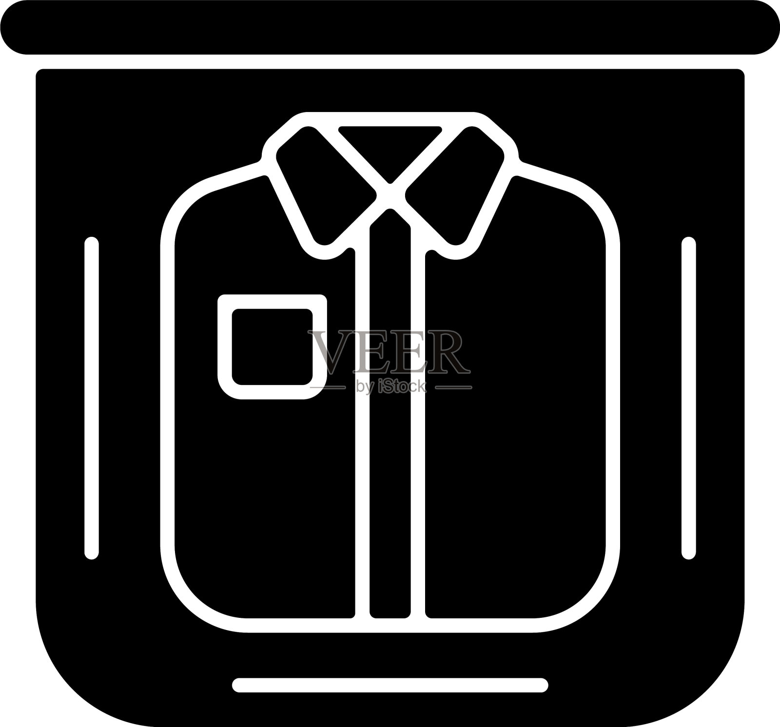 衣服在塑料袋黑色的字形图标图标素材