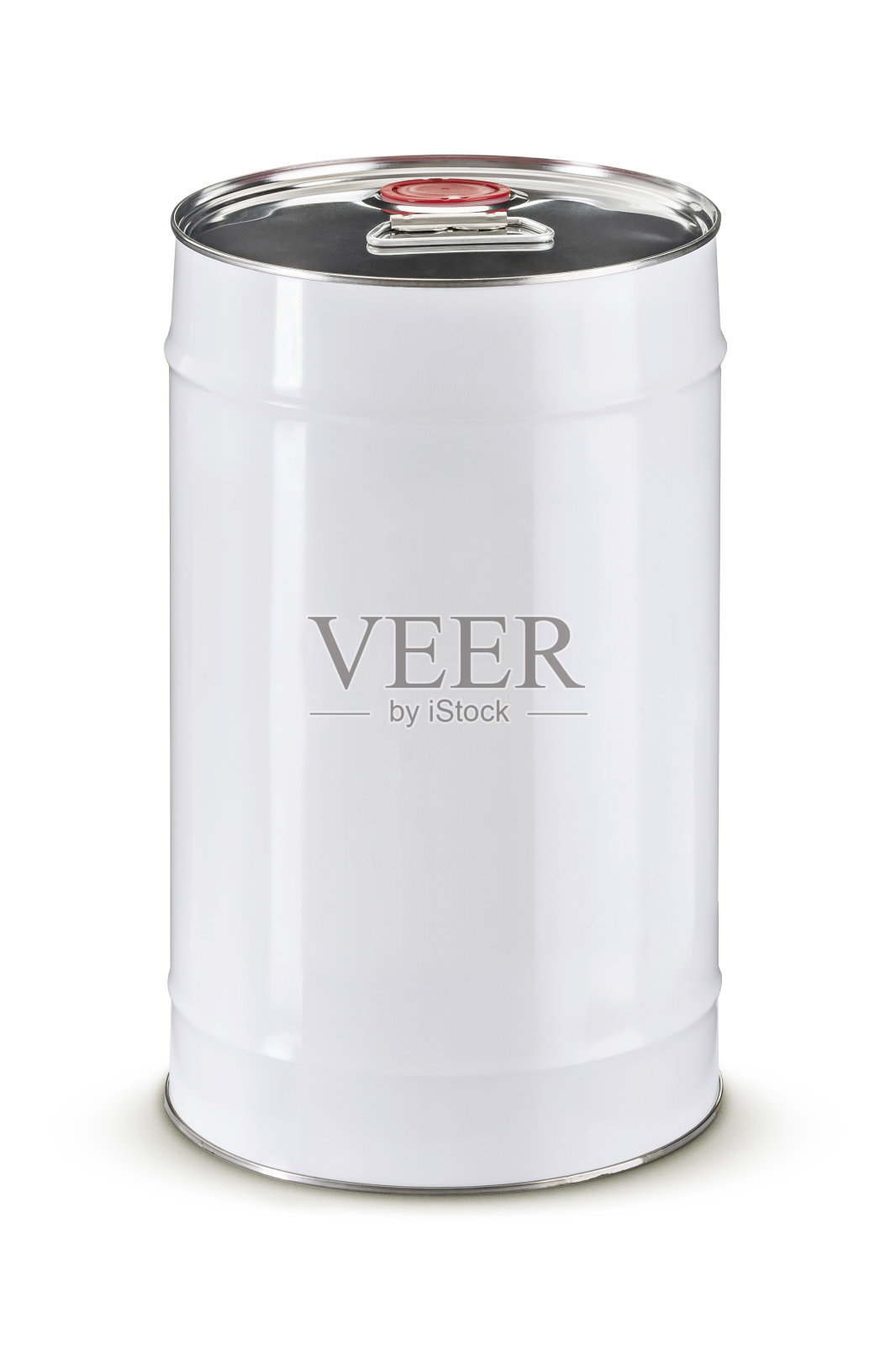 隔离27L金属罐白色背景。包括剪切路径。照片摄影图片