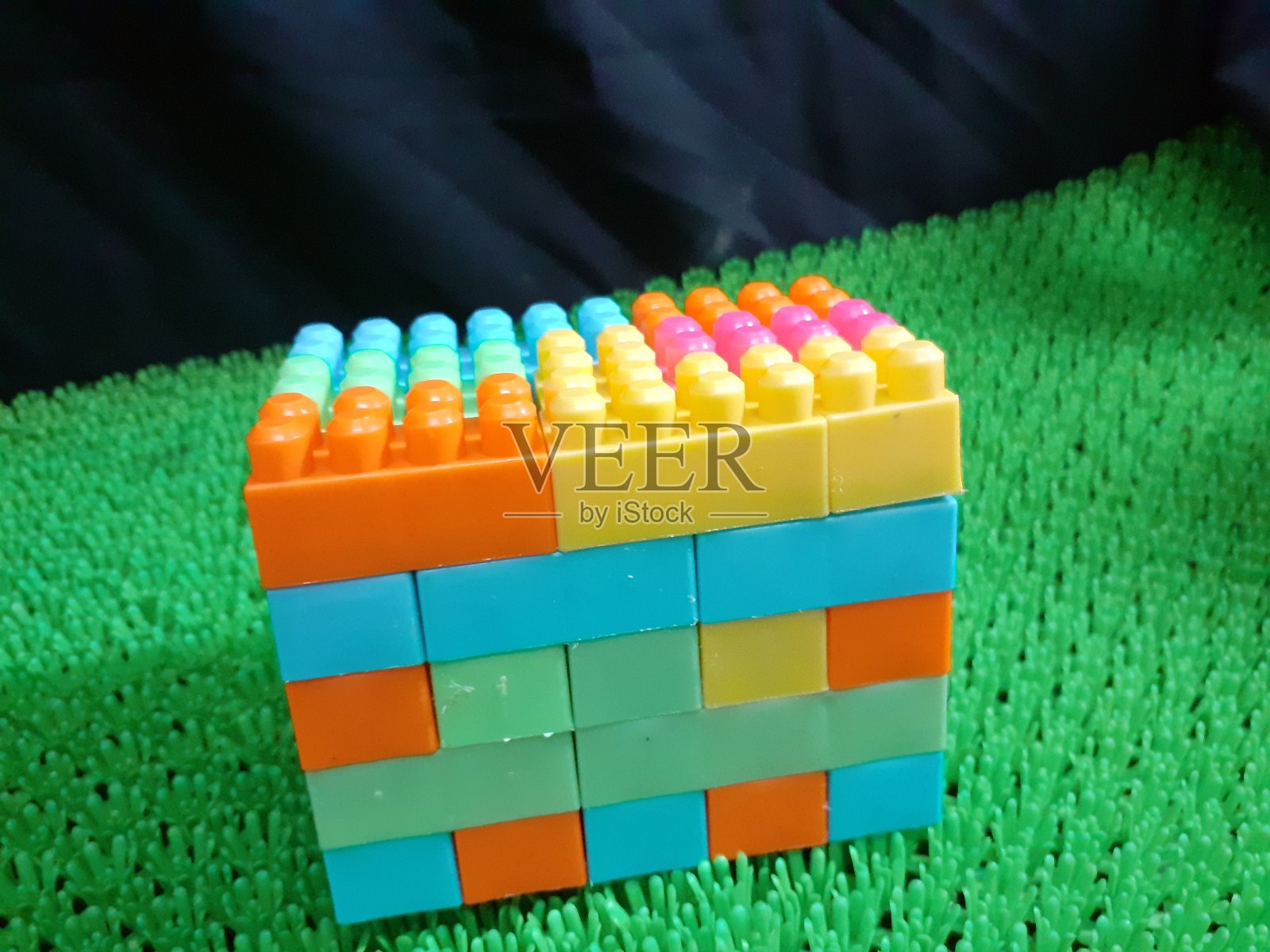 积木玩具特写照片摄影图片