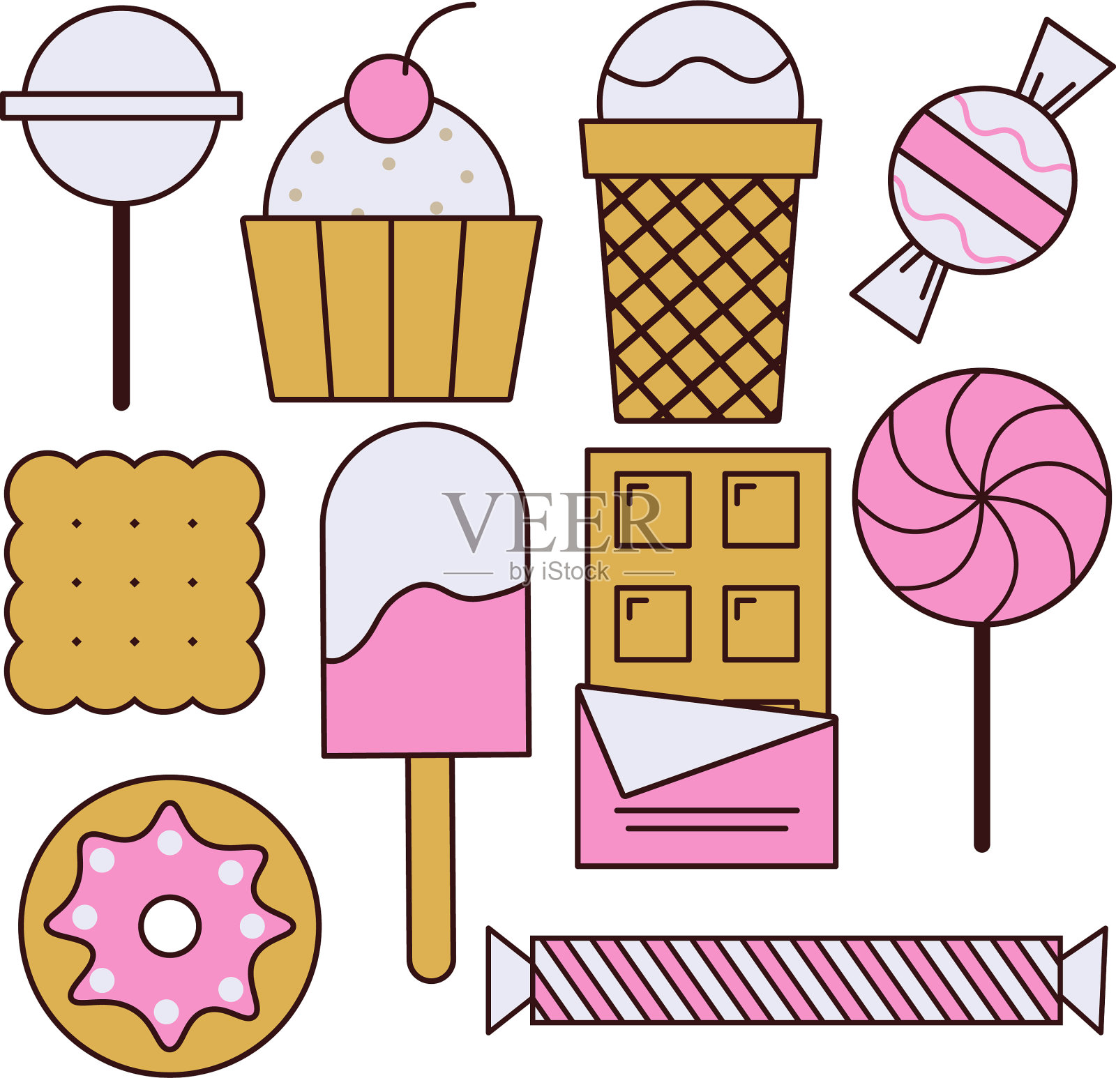 糖果插画图片素材