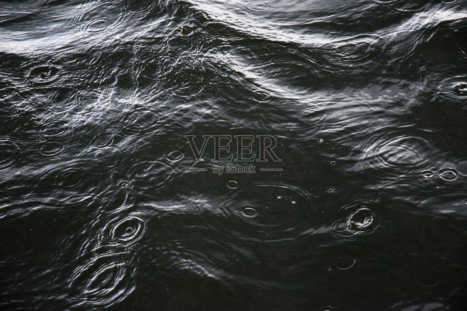 暴风雨中的湖水照片摄影图片