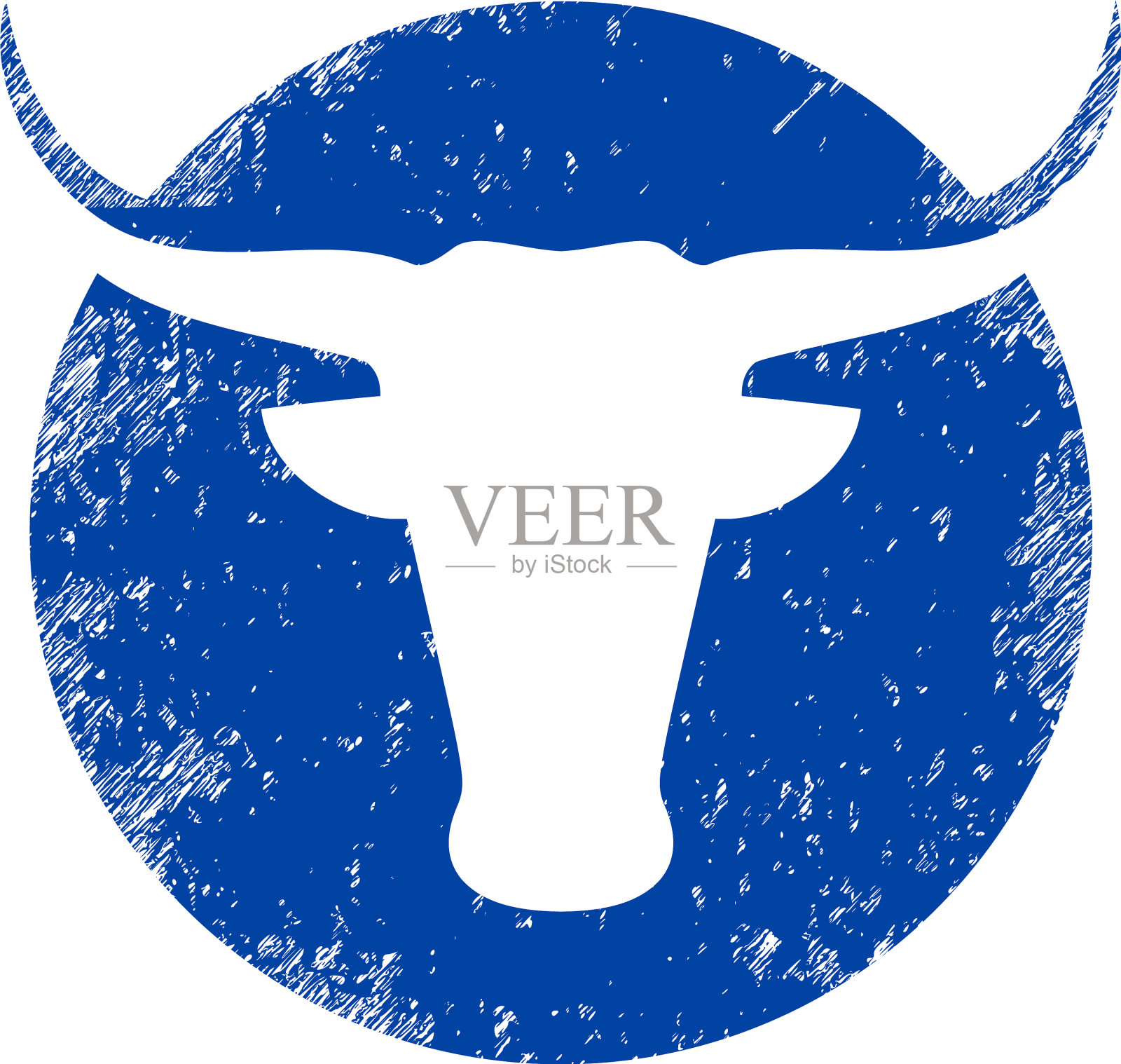 美国奶牛标志垃圾图标插画图片素材