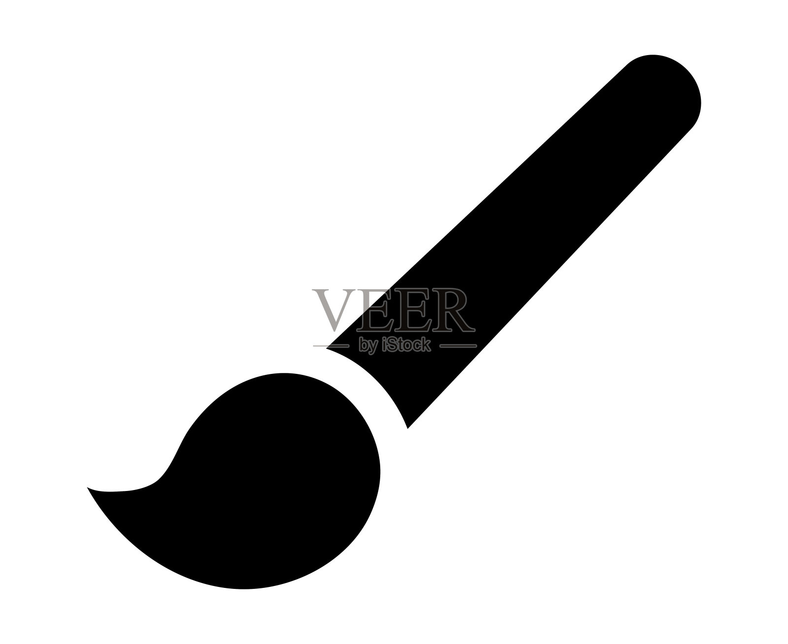 画笔图标孤立矢量插图。设计元素图片