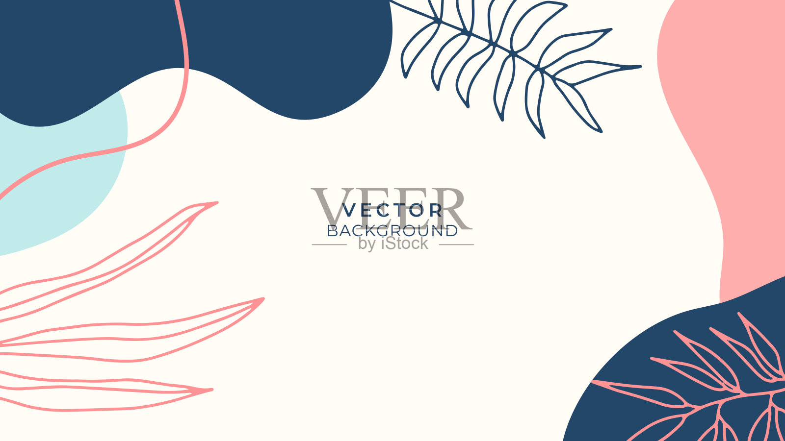 有机背景与花卉和几何元素。社交媒体帖子、移动应用、横幅设计、网页或互联网广告。时尚波西米亚背景。放荡不羁的风格背景插画图片素材