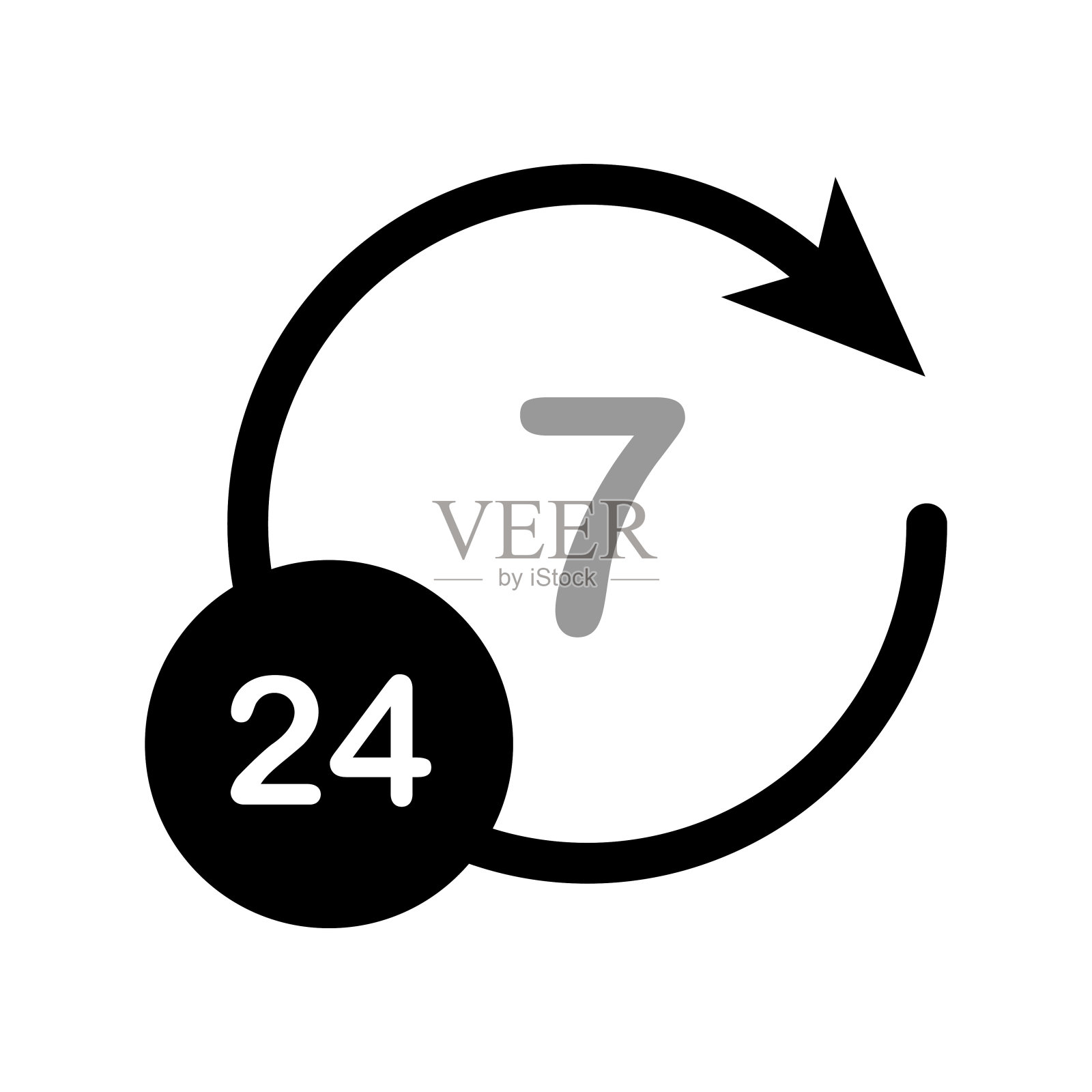 24、7标签插画图片素材