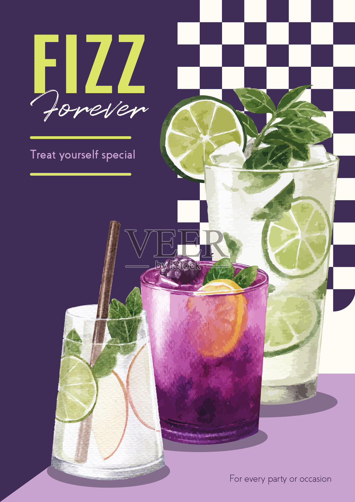 海报模板与汽水饮料设计设计模板素材