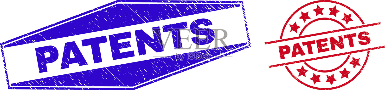 专利划花密封圈和六角形插画图片素材