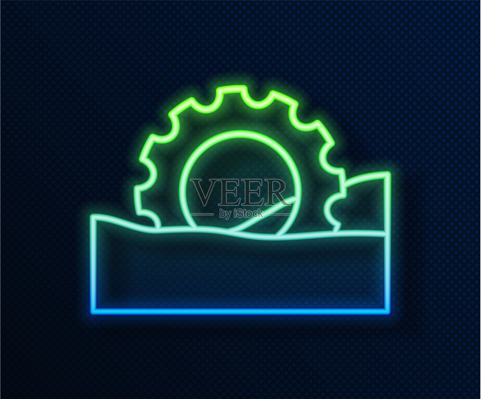 发光的霓虹灯线摩天轮图标孤立上图标素材