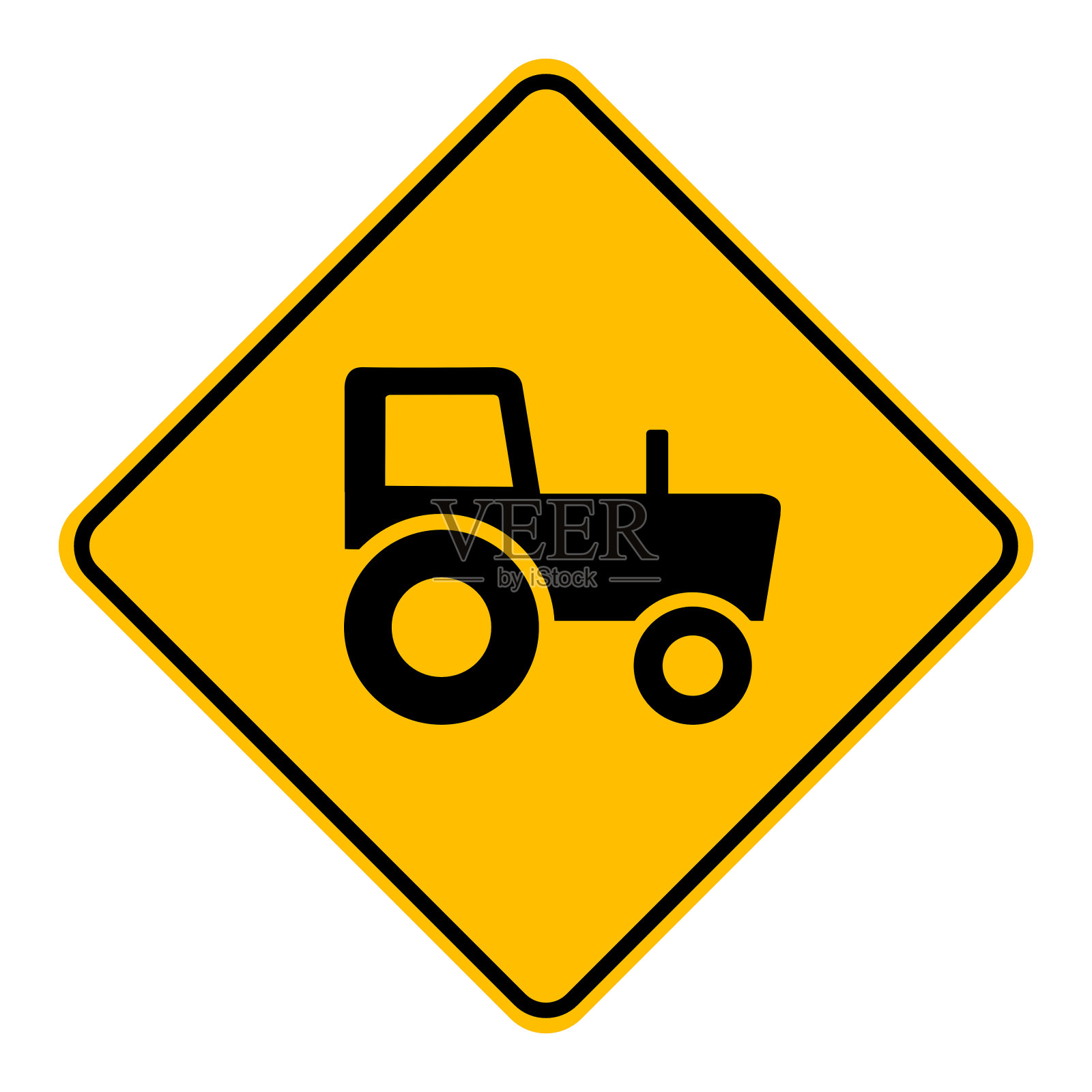 拖拉机与路标设计元素图片