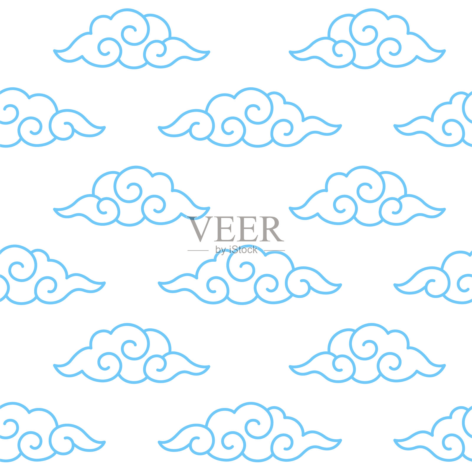 传统日本云型插画图片素材