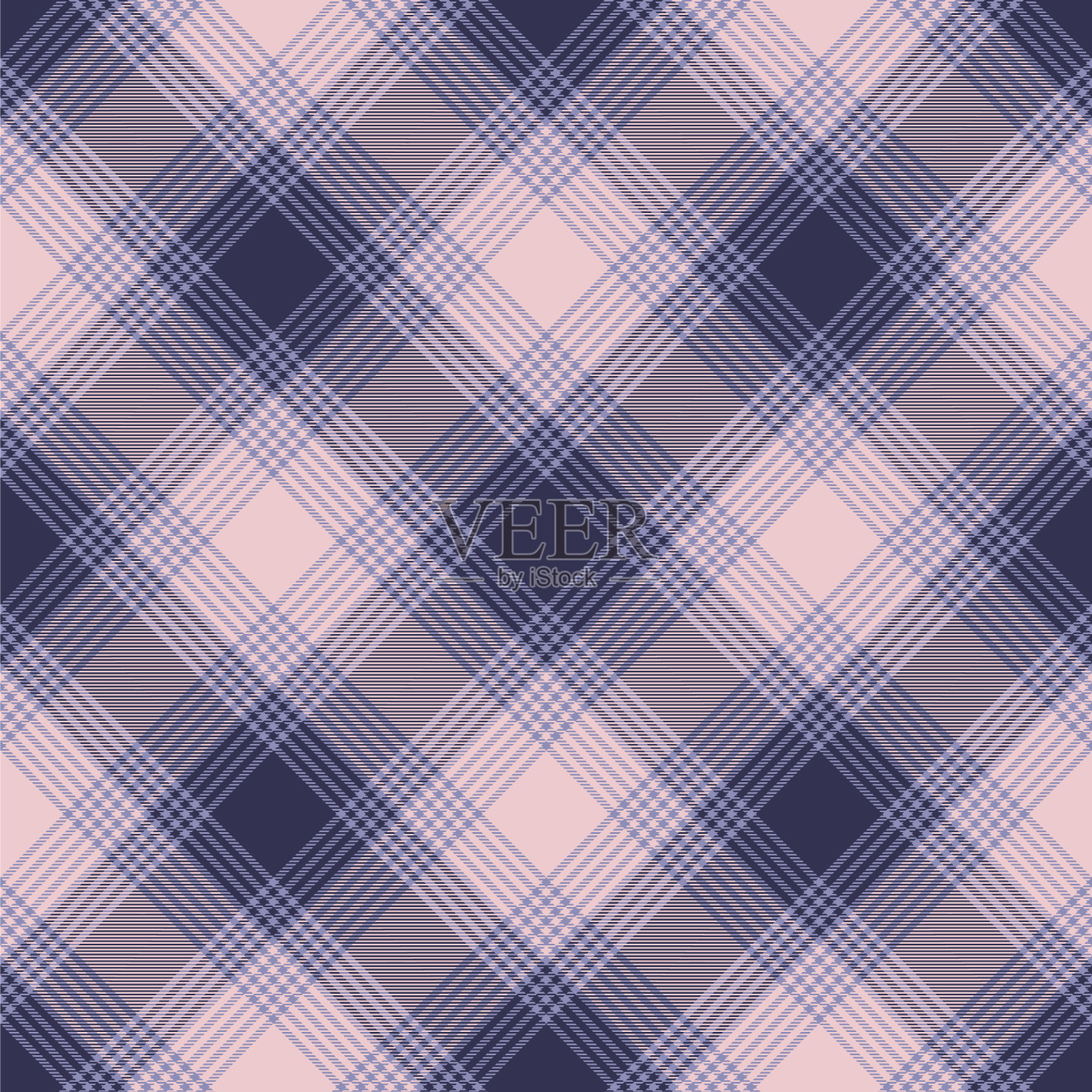 粉红色海军蓝人字形格子呢纹理无缝插画图片素材