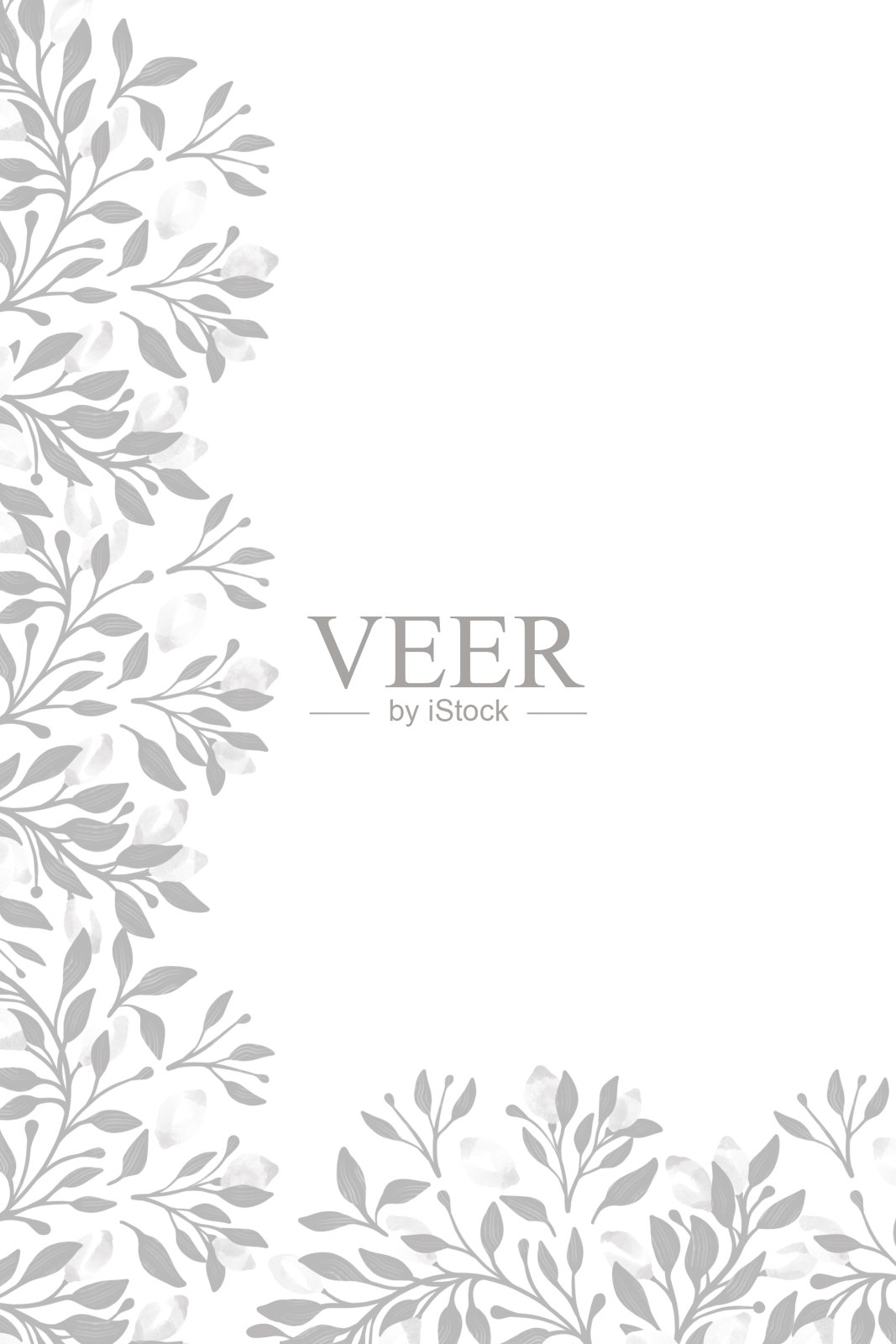 柠檬树分支背景垂直模板与文本的地方插画图片素材