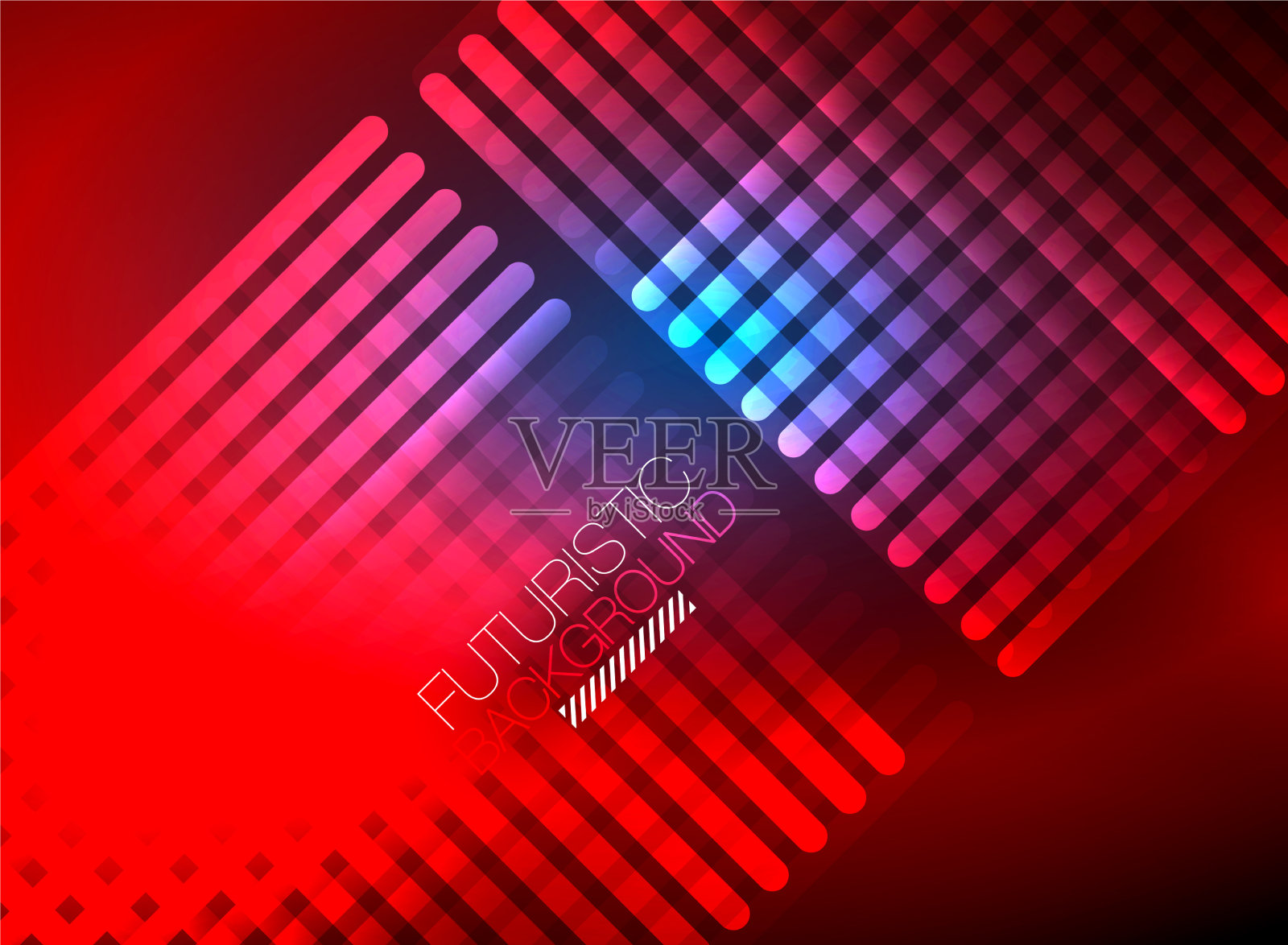 明亮的霓虹灯色彩技术抽象背景插画图片素材