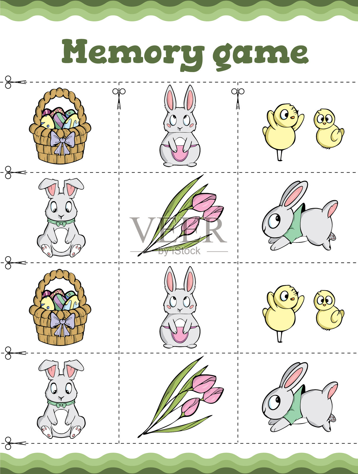 儿童卡通教育游戏插画图片素材