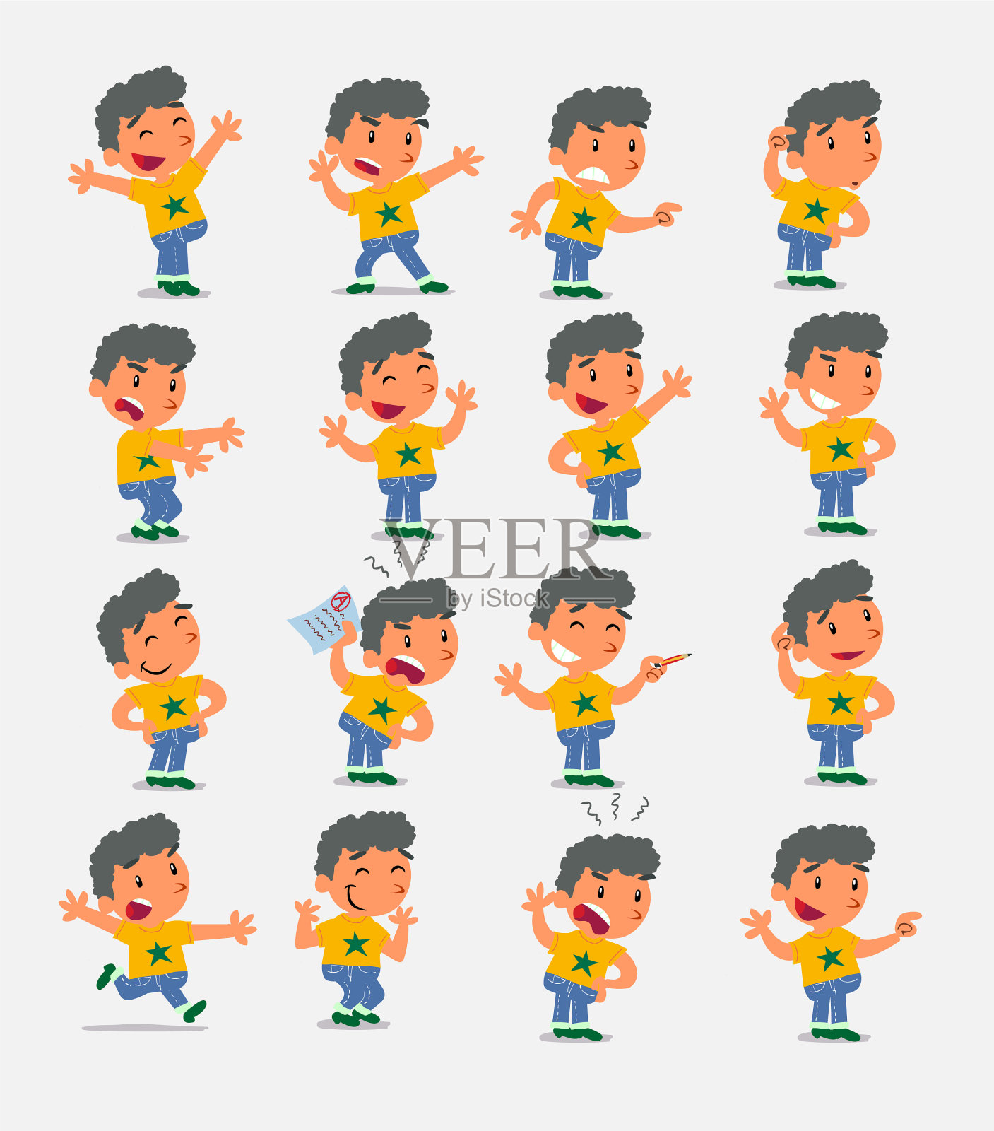 快乐的一家人插画图片素材