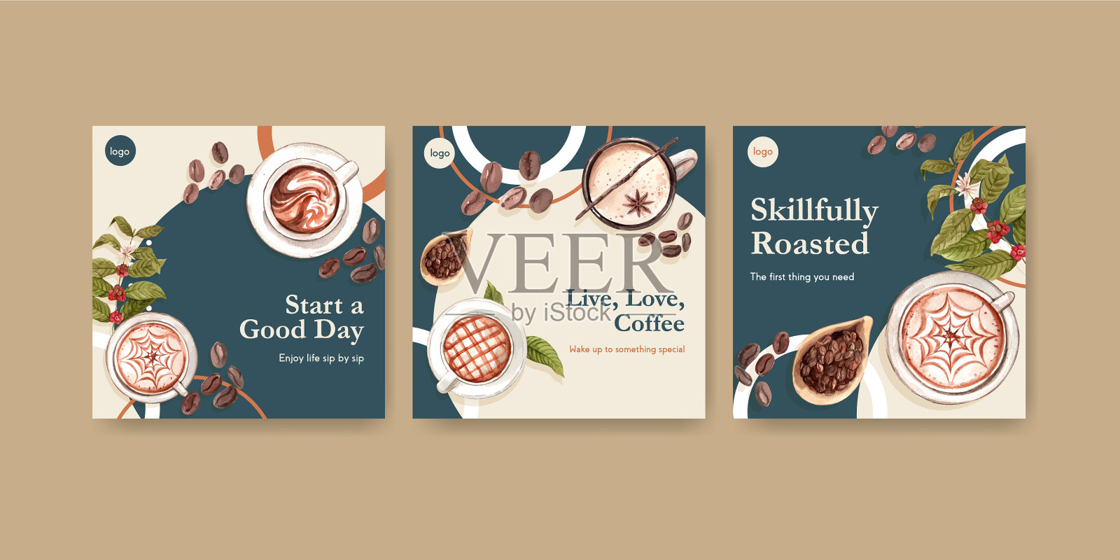 广告模板与国际咖啡日设计模板素材