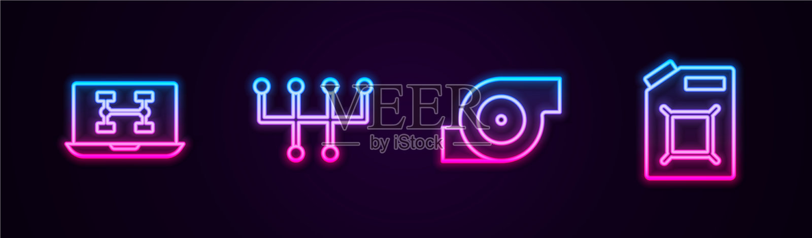 设置线路诊断条件的汽车齿轮插画图片素材