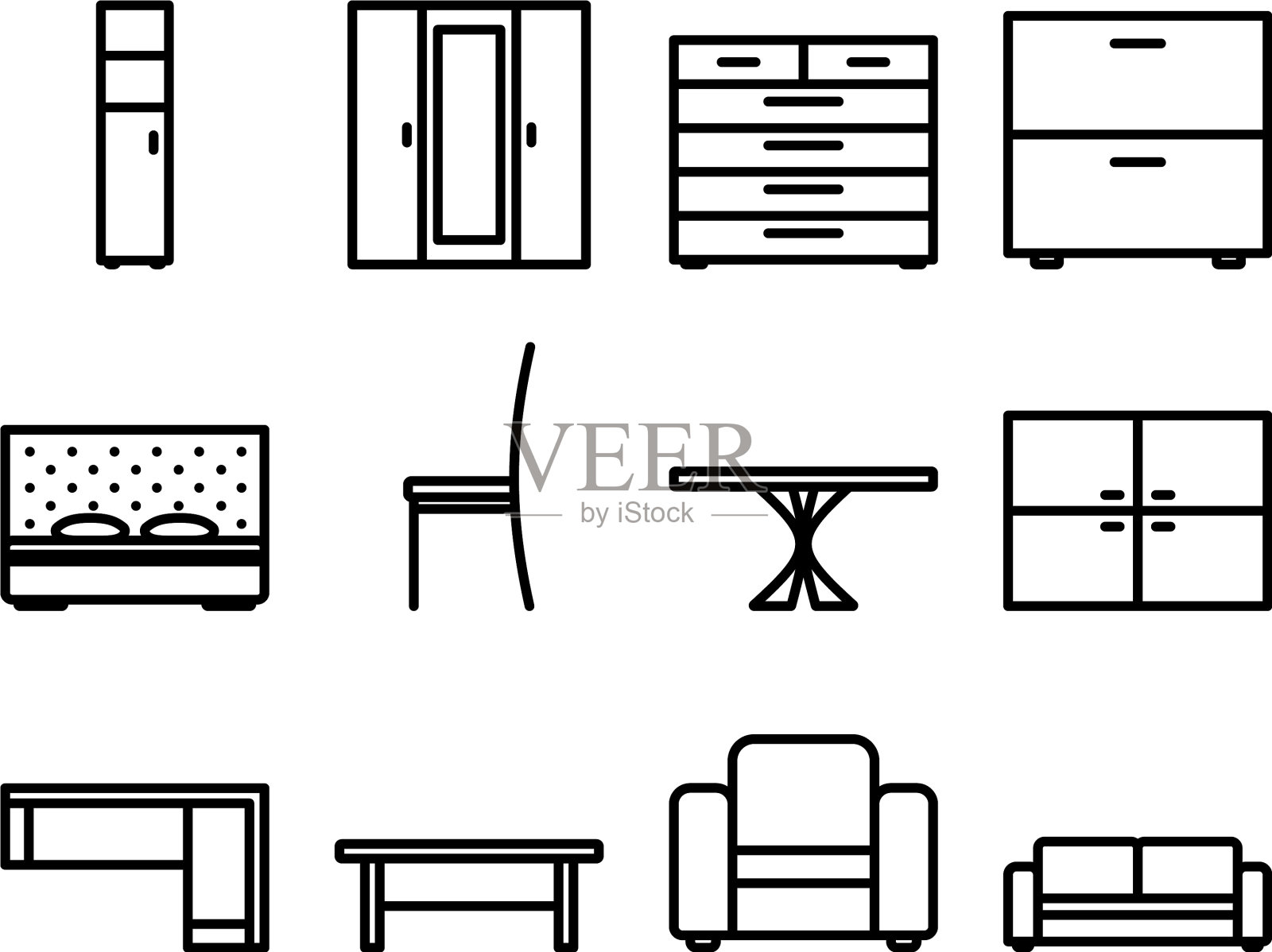 家具图标设置图标素材
