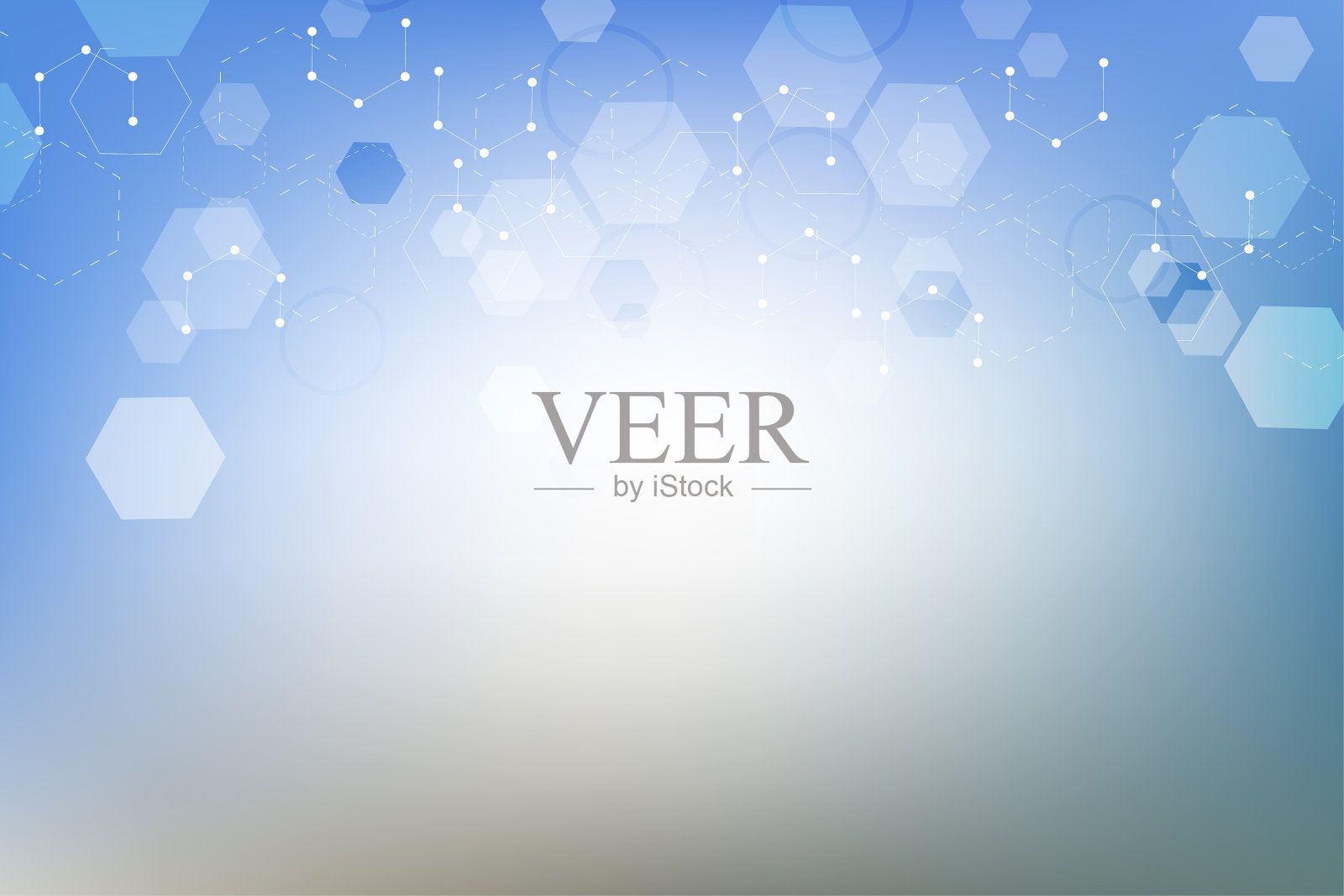 六边形抽象背景大数据插画图片素材