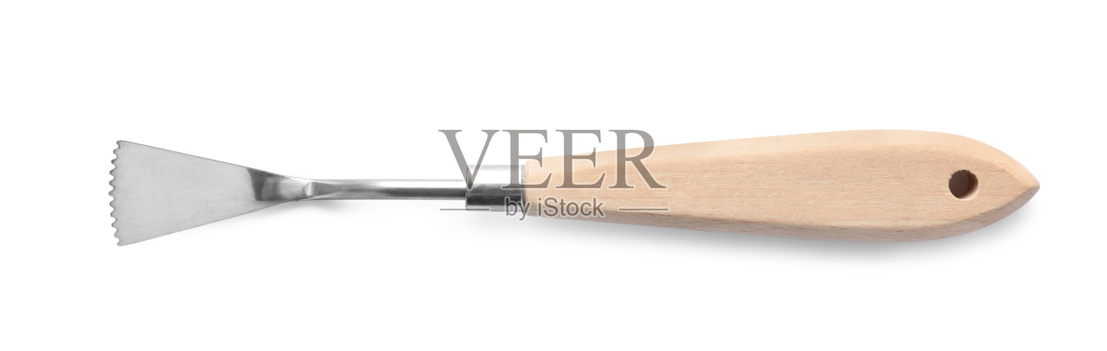 用于皮革加工的刮皮刀,白色,俯视图照片摄影图片