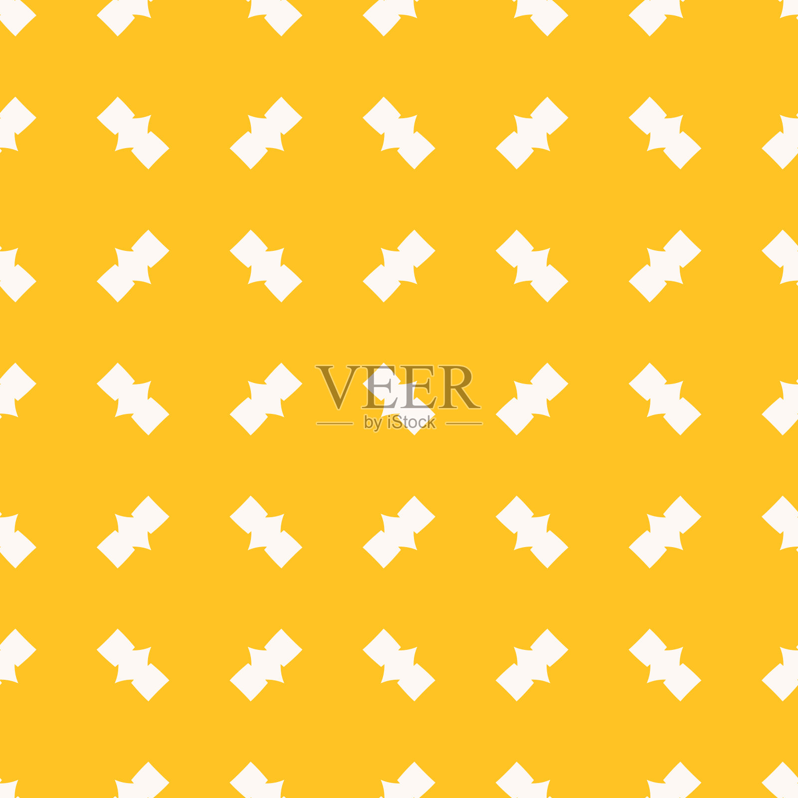 向量时髦的黄色极简无缝模式。抽象简约的背景插画图片素材