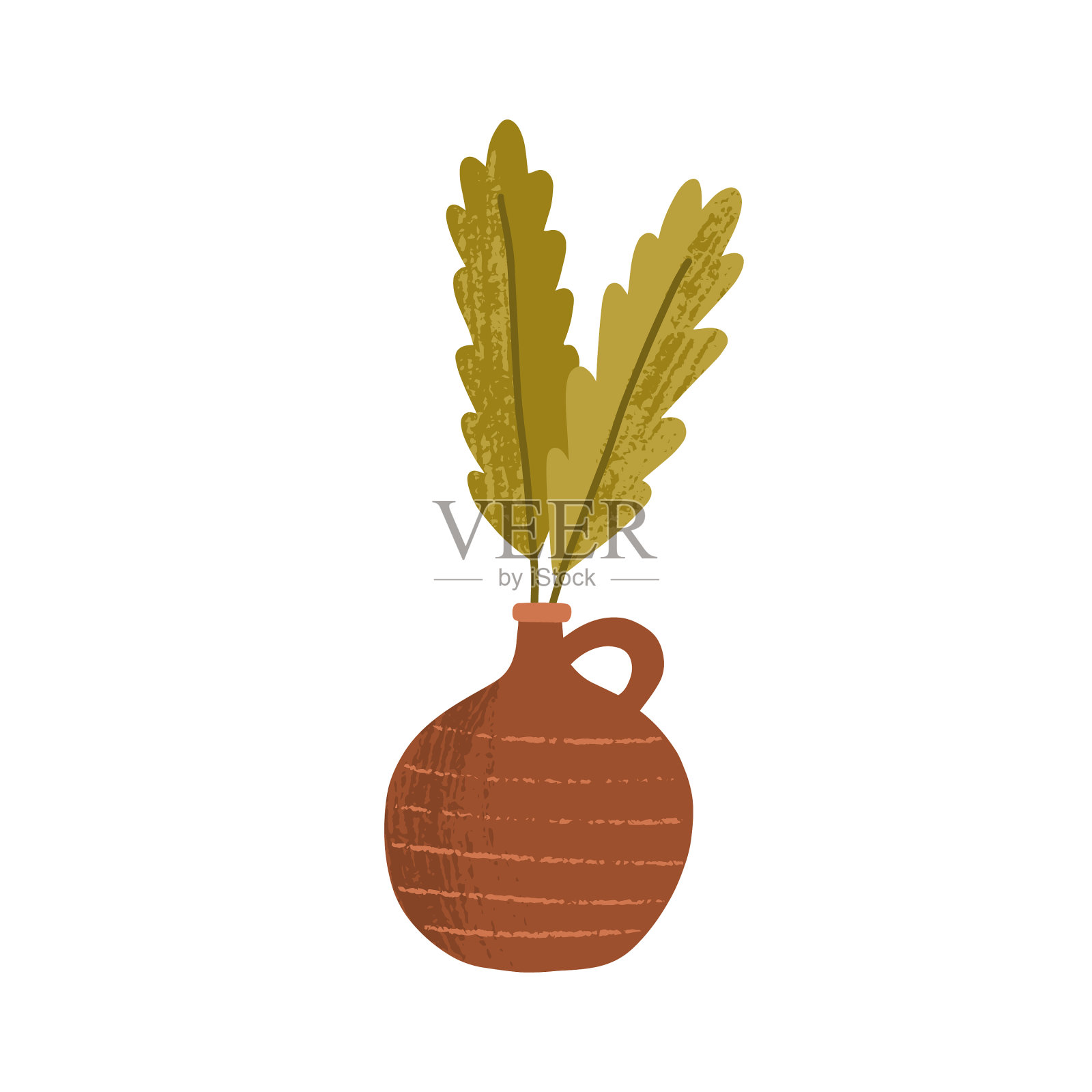 青叶瓷瓶,把青叶剪进去设计元素图片