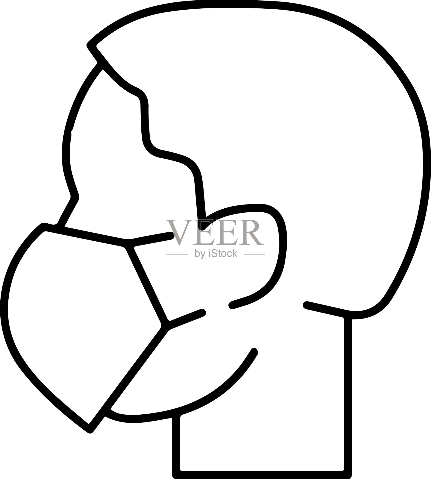 正确佩戴口罩应对新型COVID-19插画图片素材