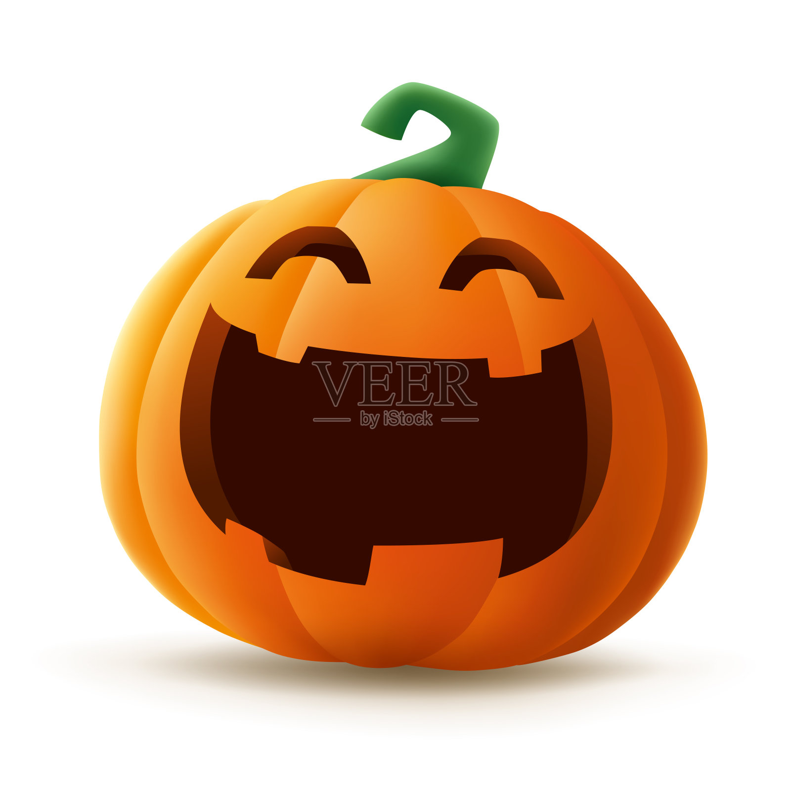 杰克灯。万圣节南瓜有有趣的表情。孤立。插画图片素材