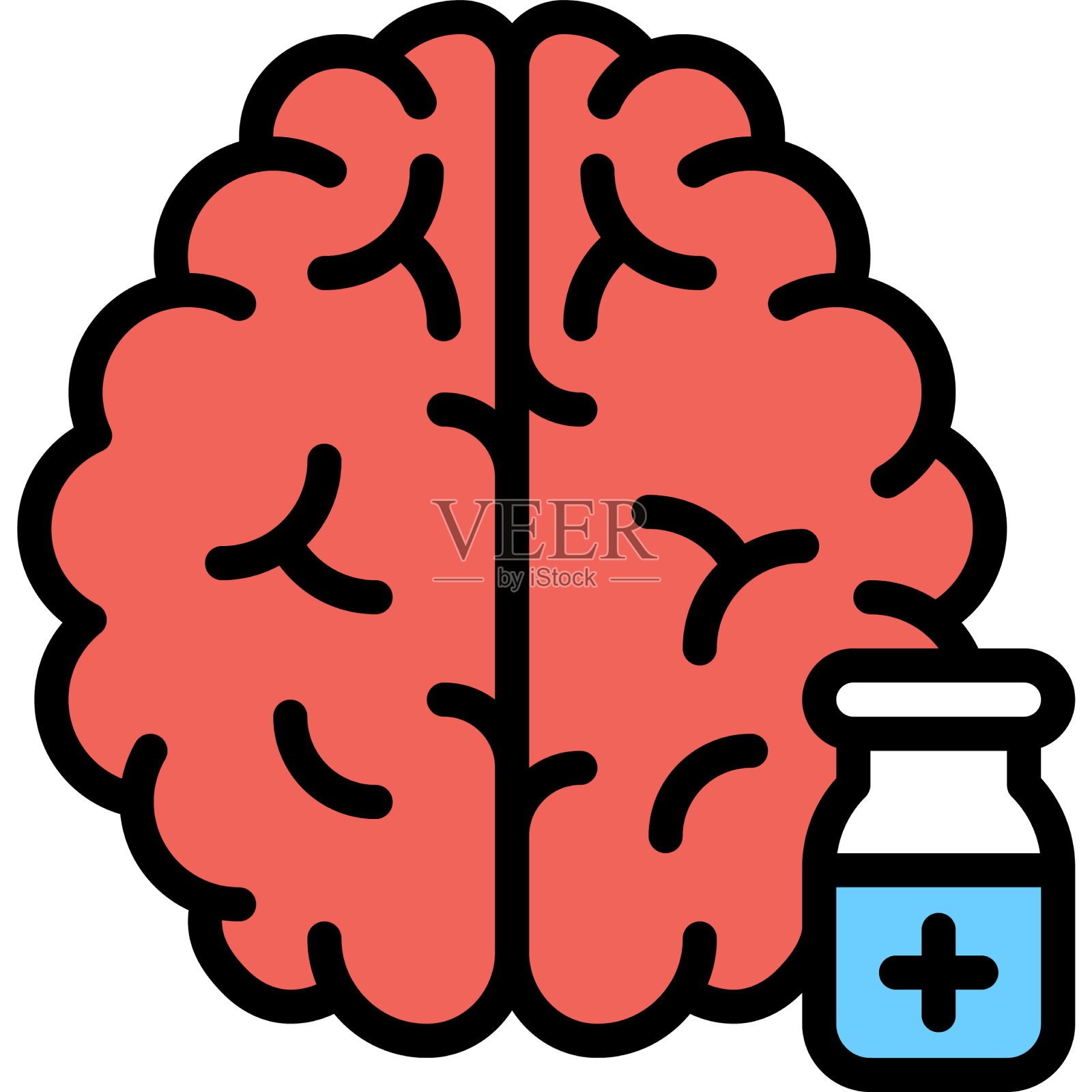 脑与疫苗图标疫苗研制有关设计元素图片