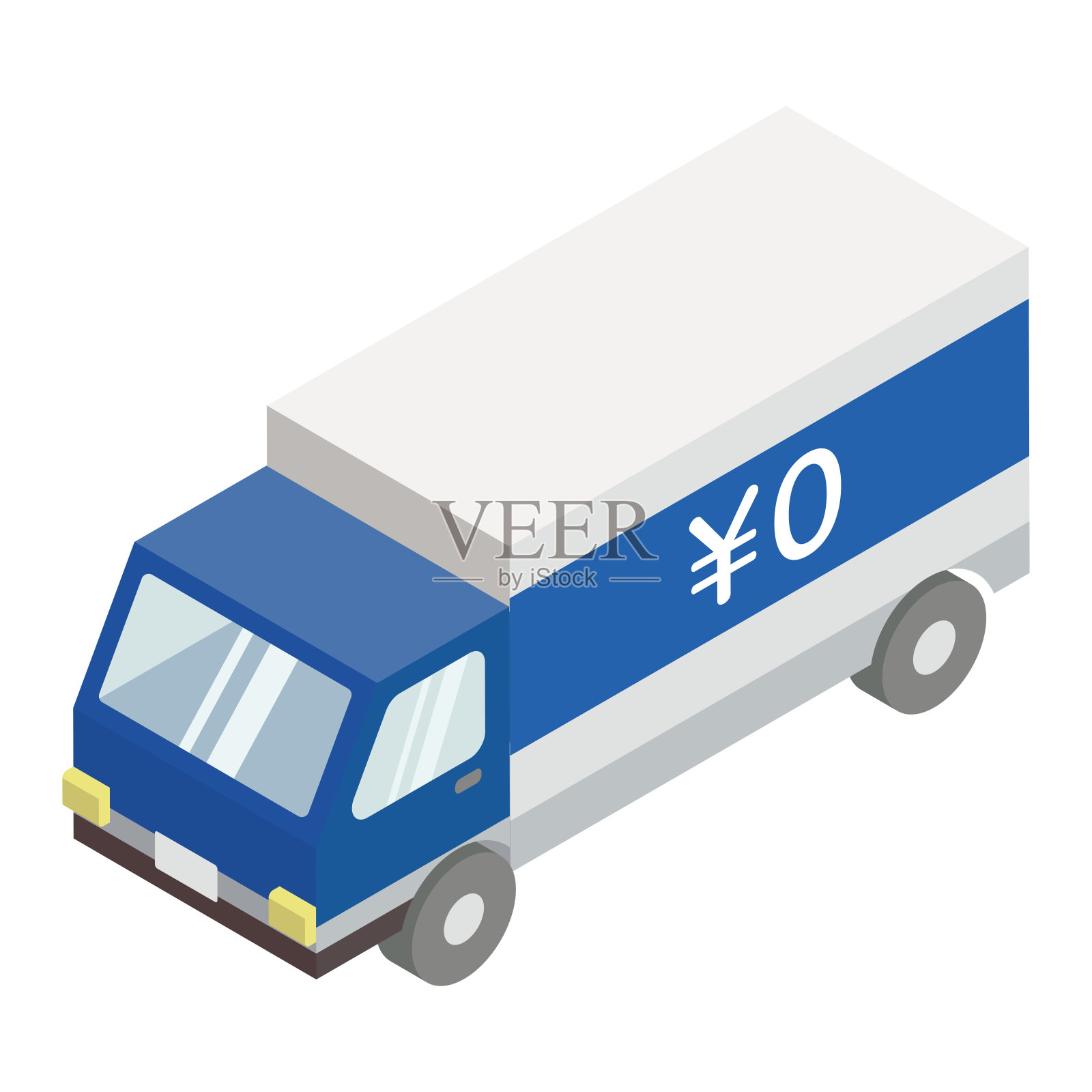 2.5D卡车插画插画图片素材