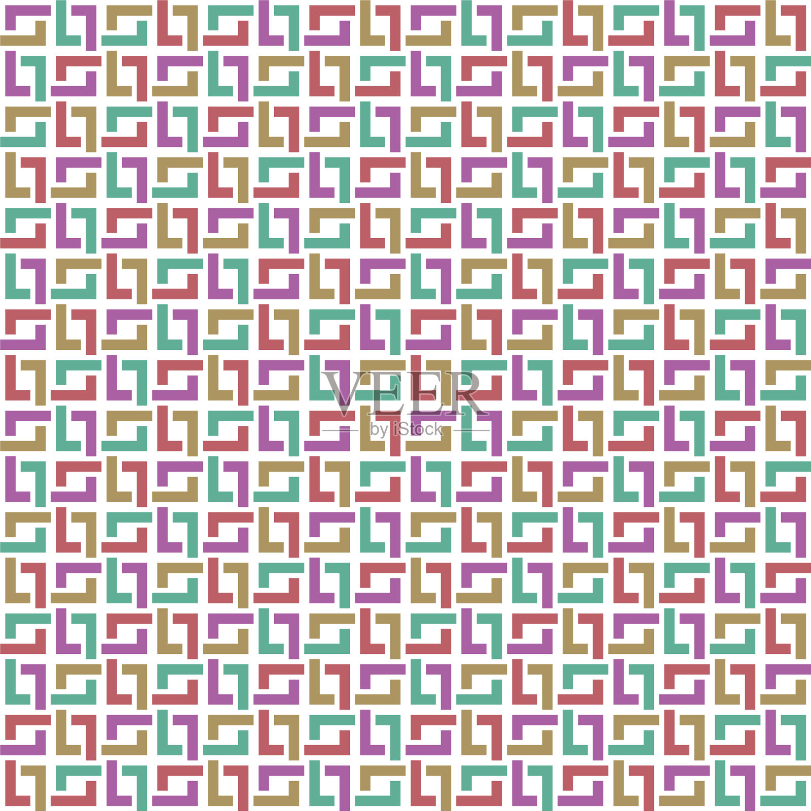 五彩缤纷的无缝装饰插画图片素材