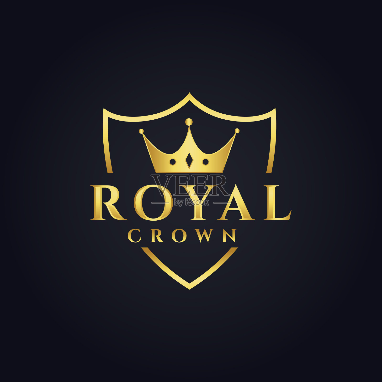 皇家标志概念设计与皇冠形状插画图片素材