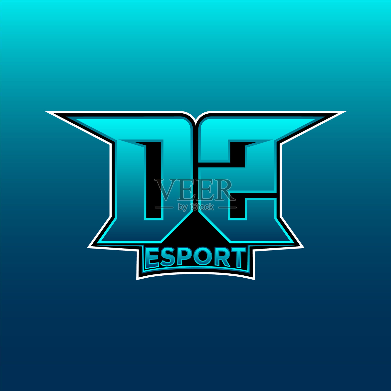 Dz最初的游戏标志电子竞技几何设计插画图片素材