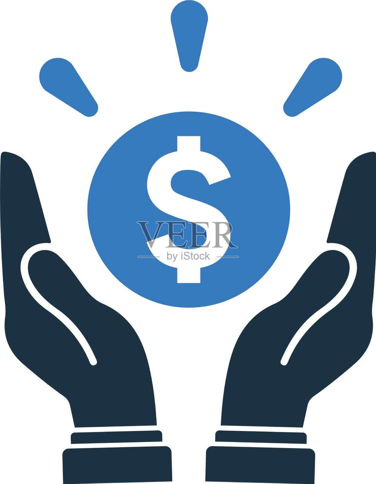 繁荣金融图标简单的可编辑设计插画图片素材