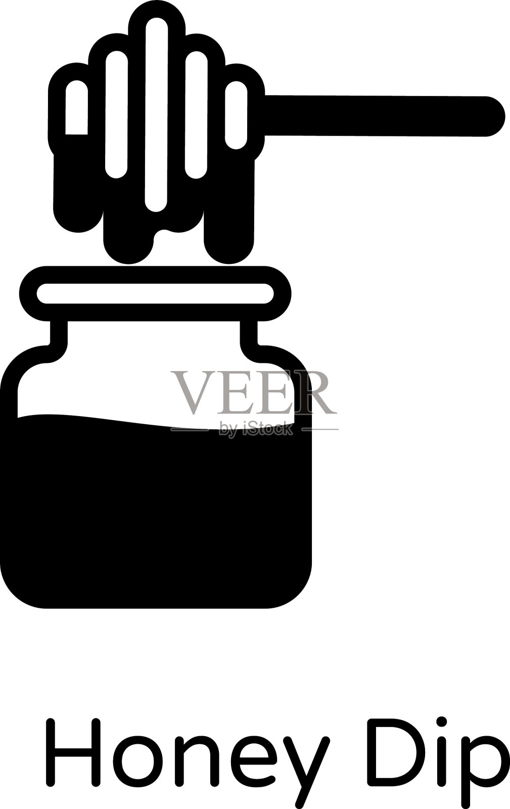 蜂蜜泡插画图片素材