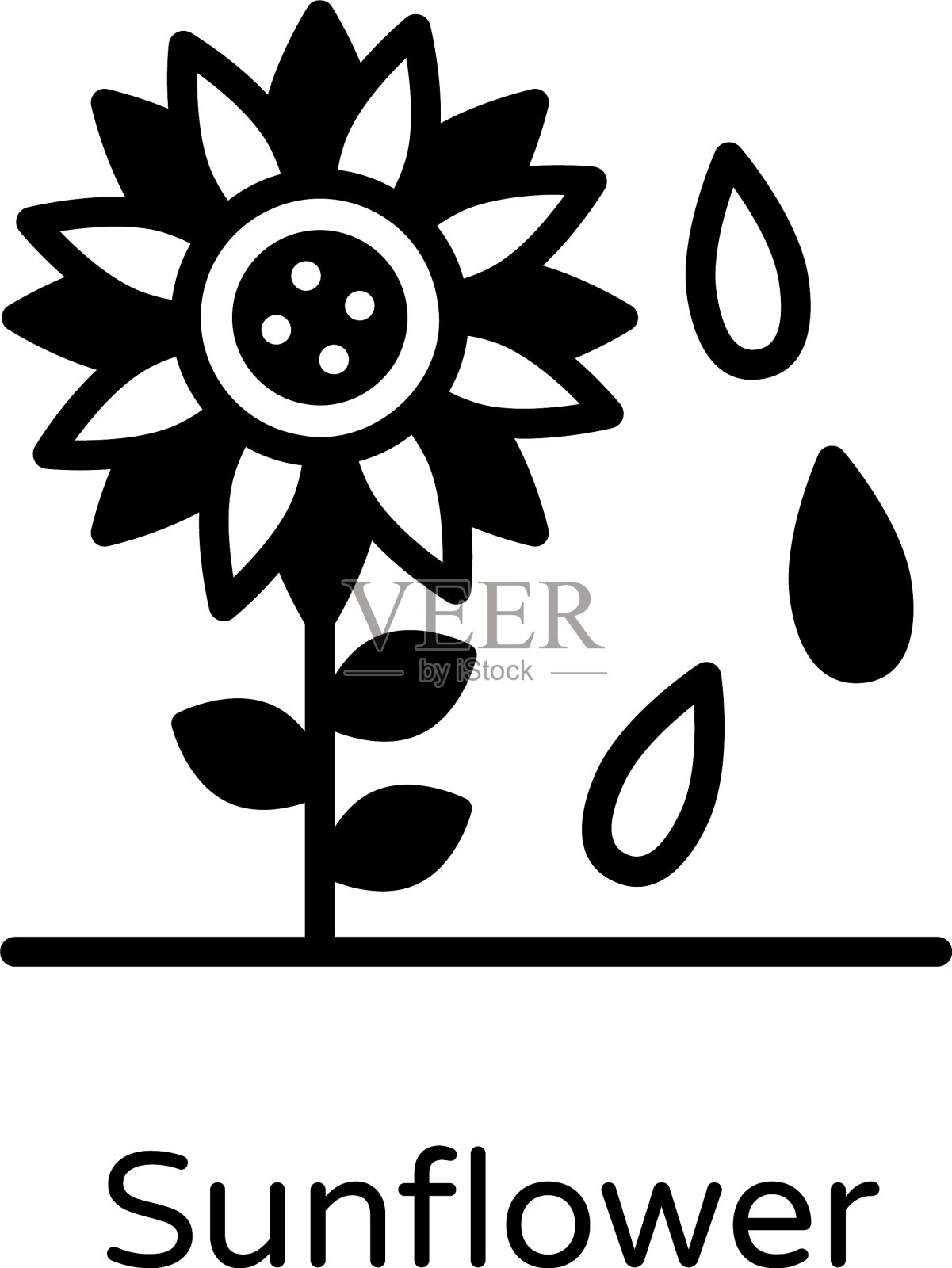 向日葵插画图片素材