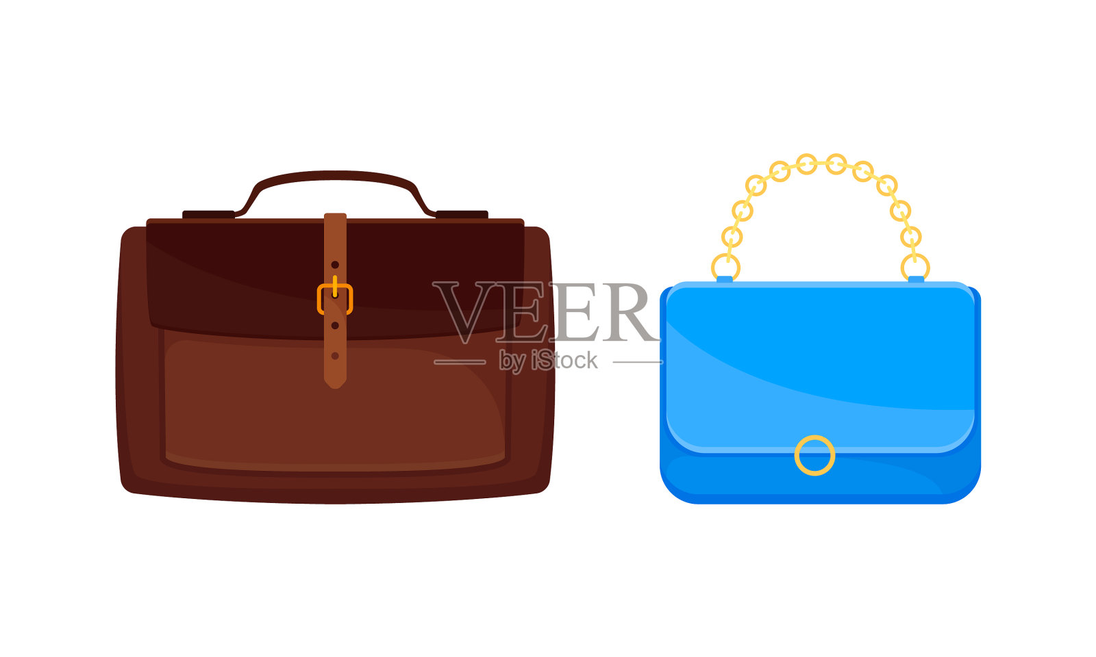 女手提包人造皮革插画图片素材