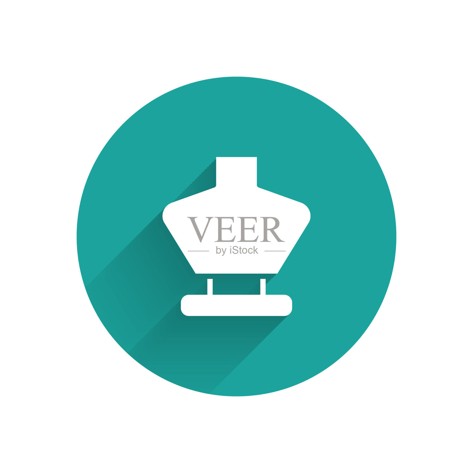 白色项链上的假人图标孤立与插画图片素材