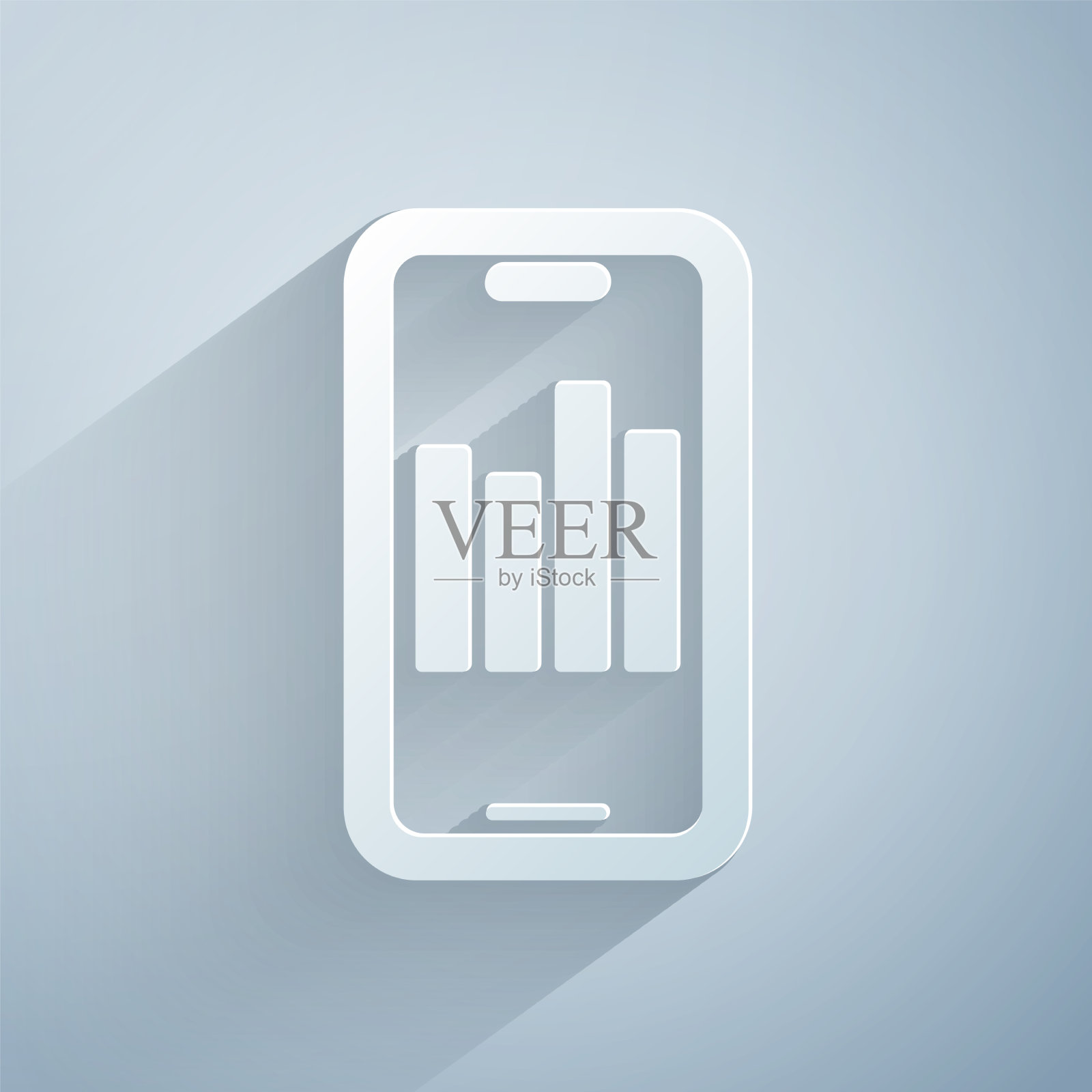 剪纸手机图形图表图标图标素材