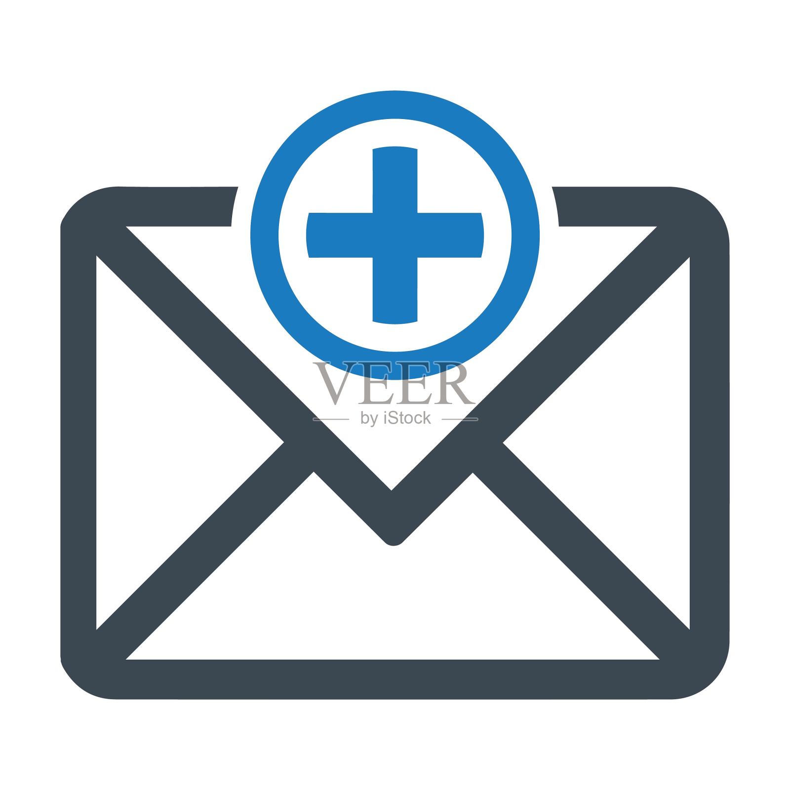 添加,电子邮件,新图标插画图片素材