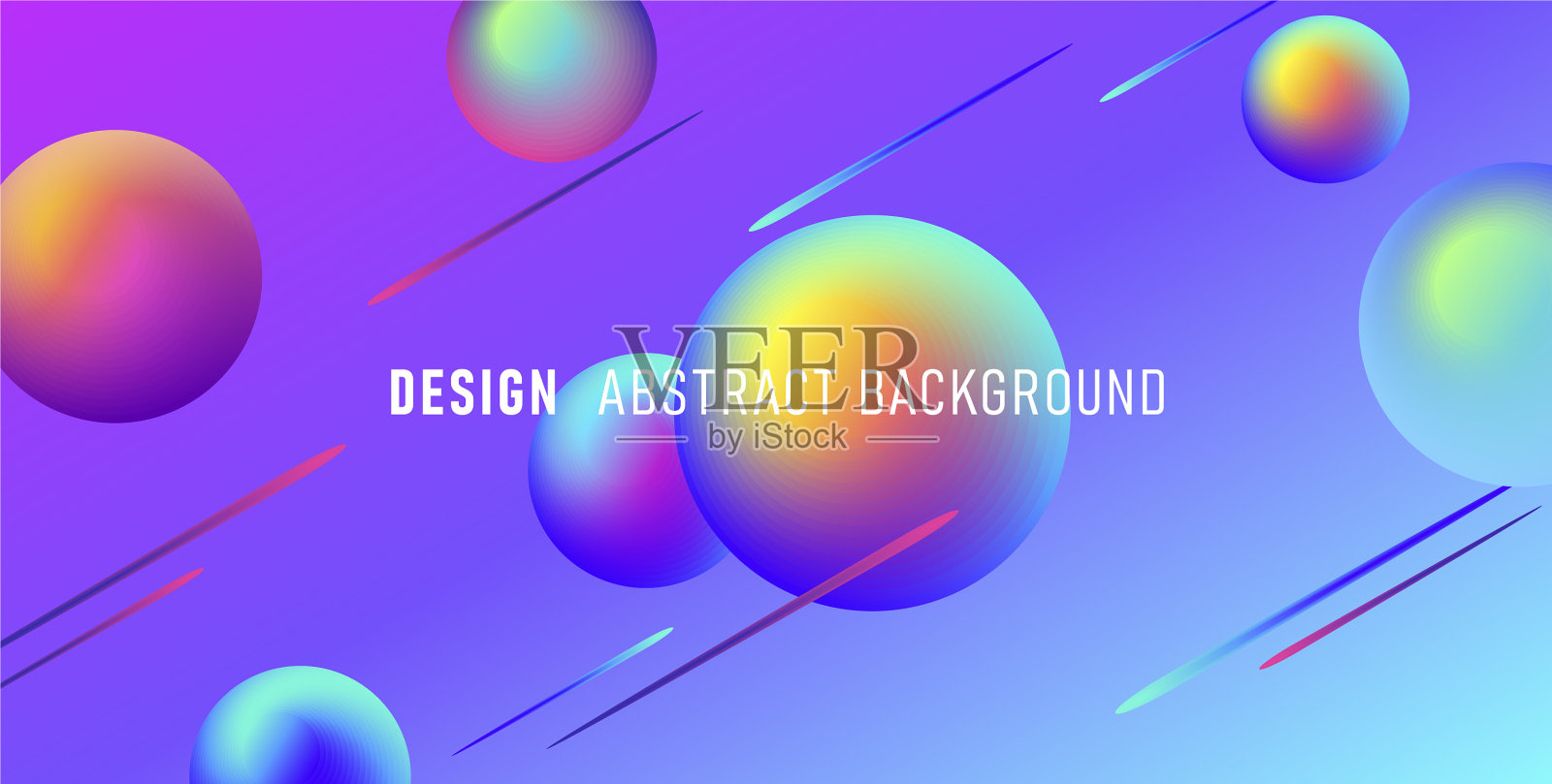 抽象蓝色背景与霓虹灯荧光插画图片素材