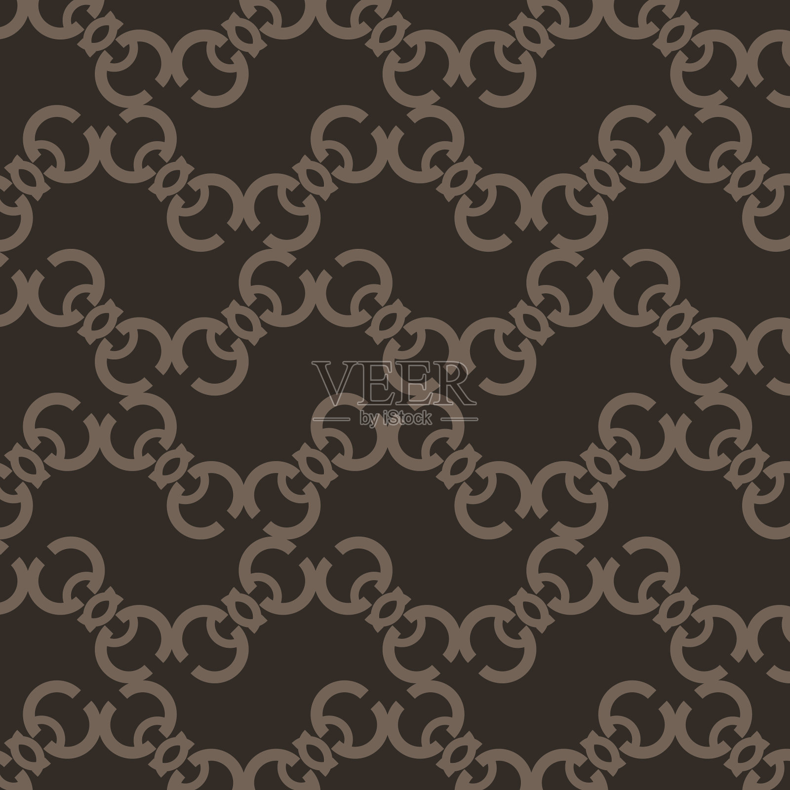棕色无缝图案背景插画图片素材