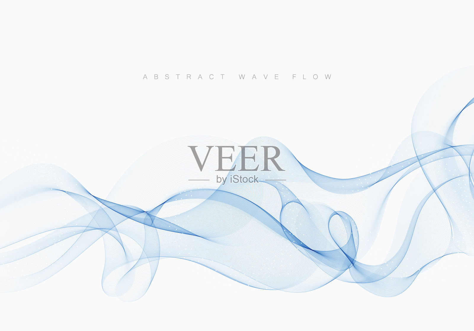 蓝流透明波烟抽象背景设计元素插画图片素材