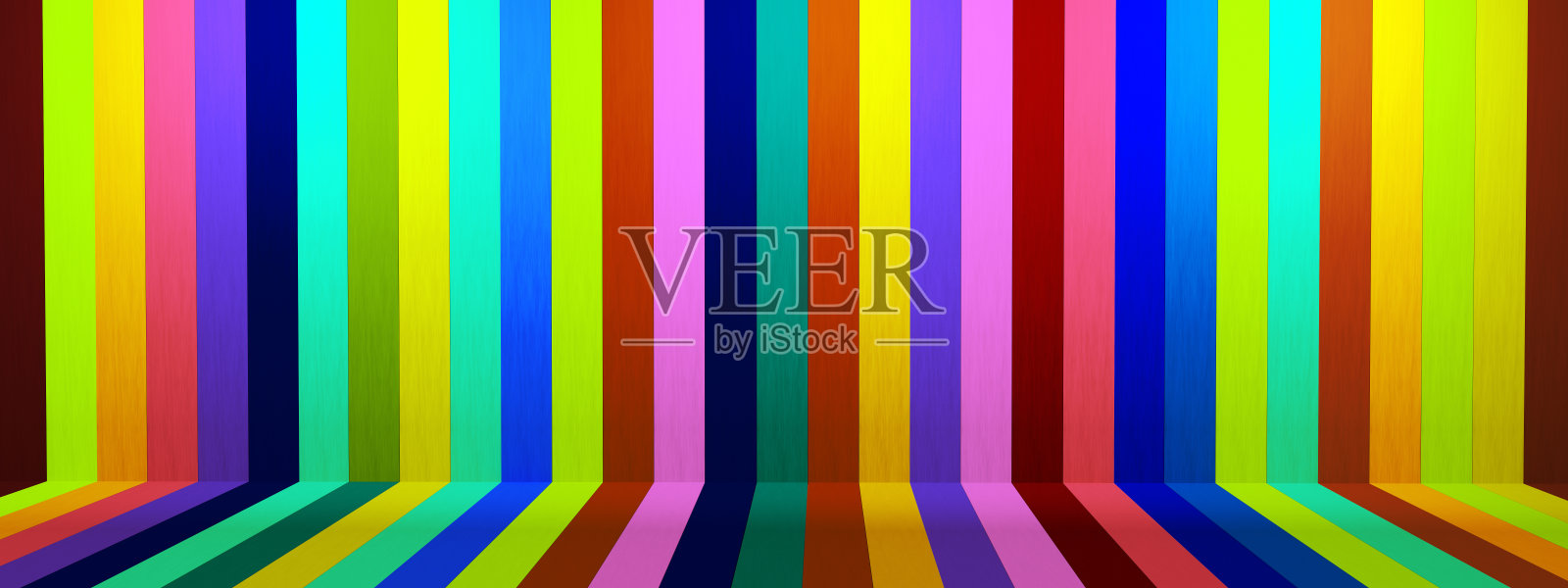 复古的条纹图案与明亮的颜色照片摄影图片