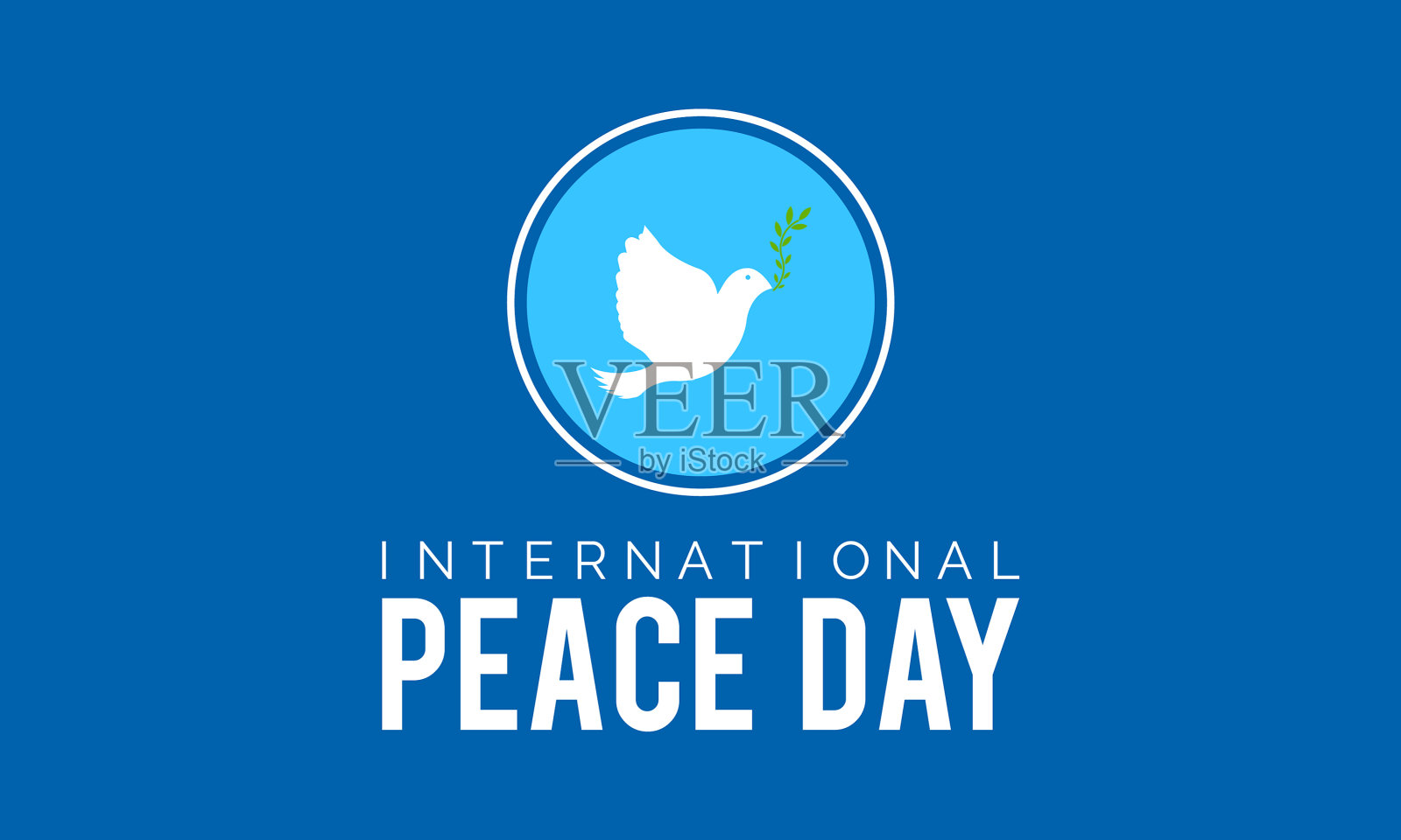 9月是国际和平日插画图片素材