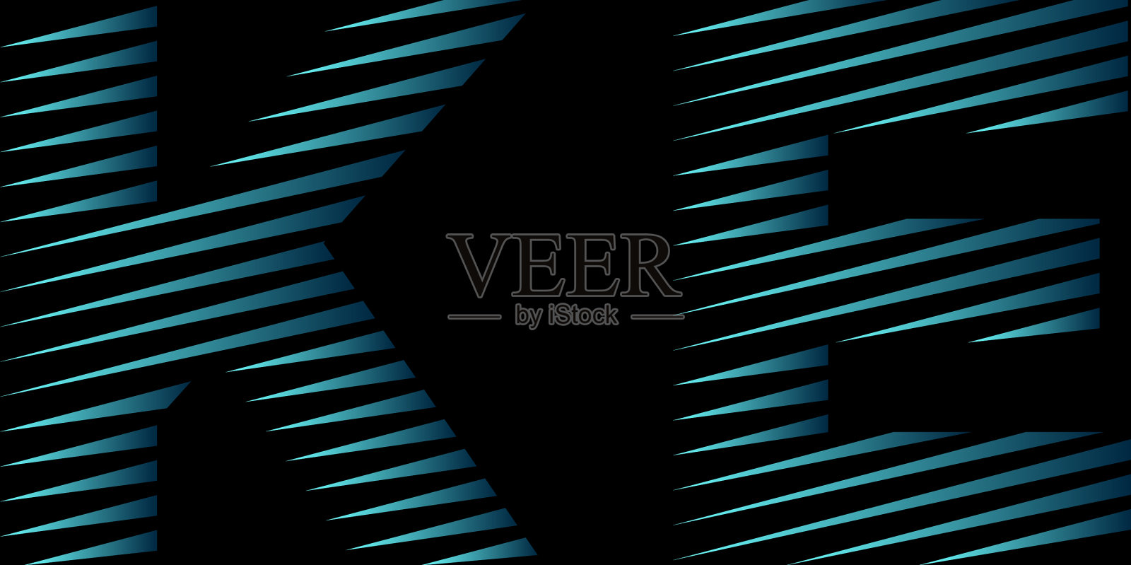 字母组合线条风格为蓝色灯插画图片素材