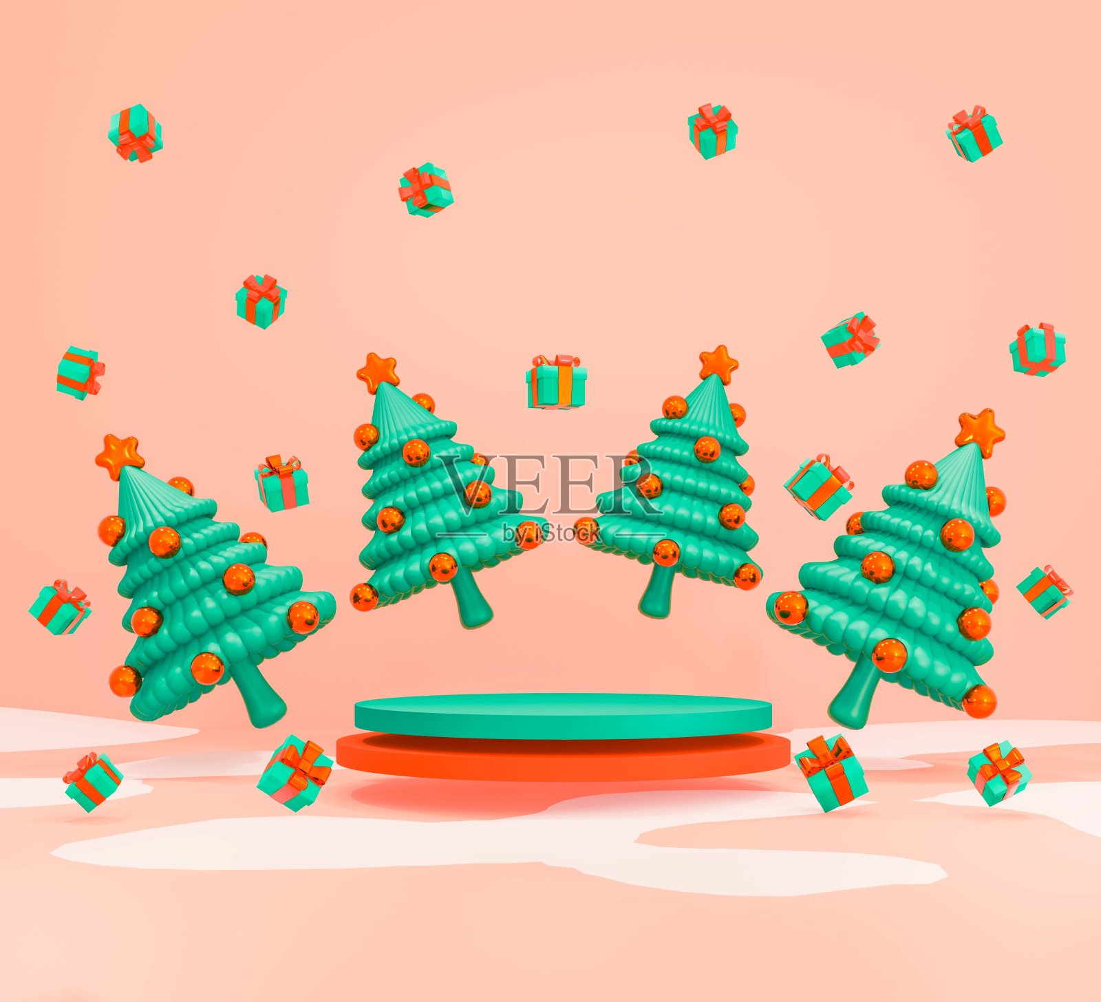 圣诞节显示插画图片素材