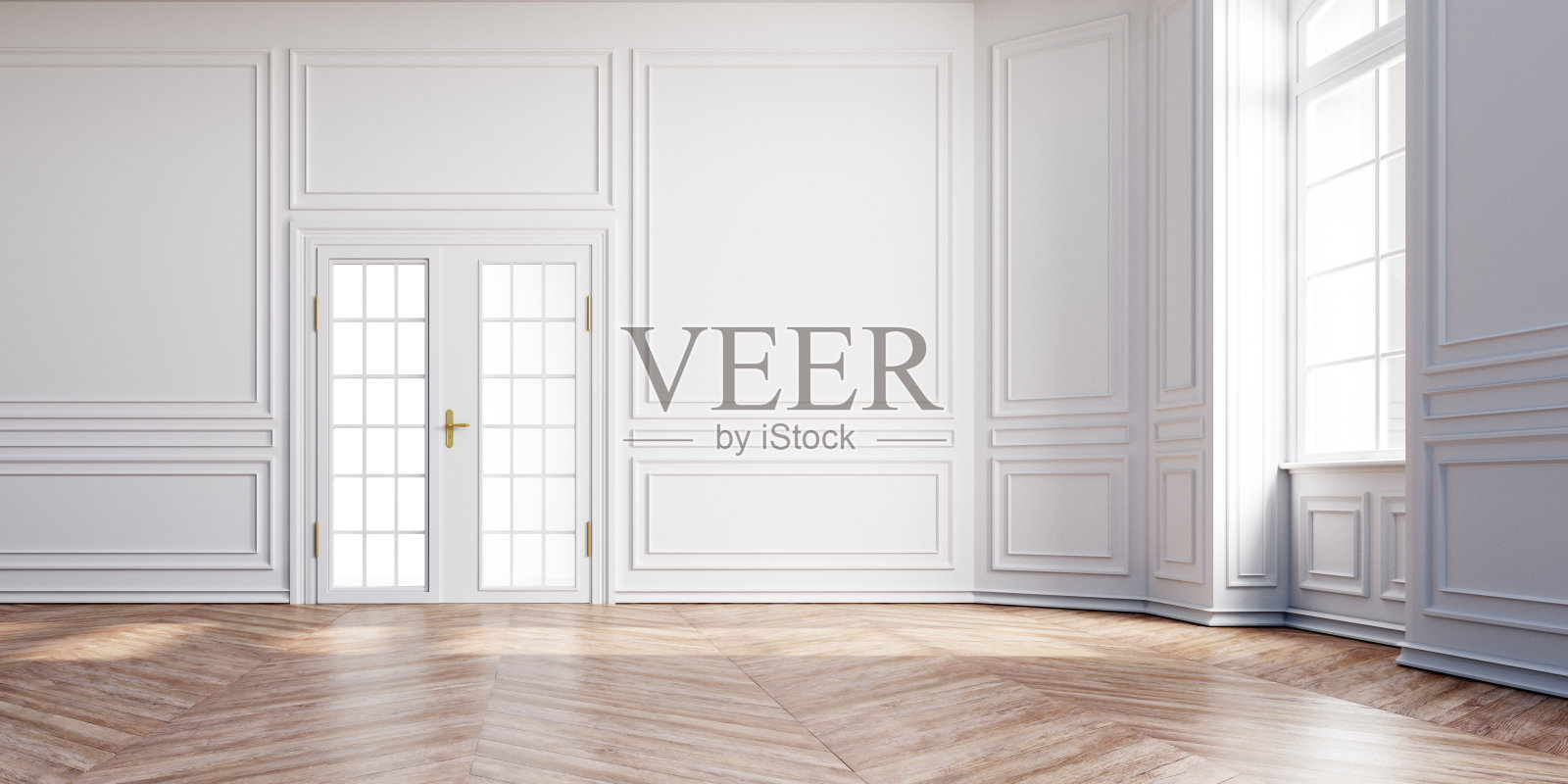 经典的白色大古董设计室内客厅照片摄影图片