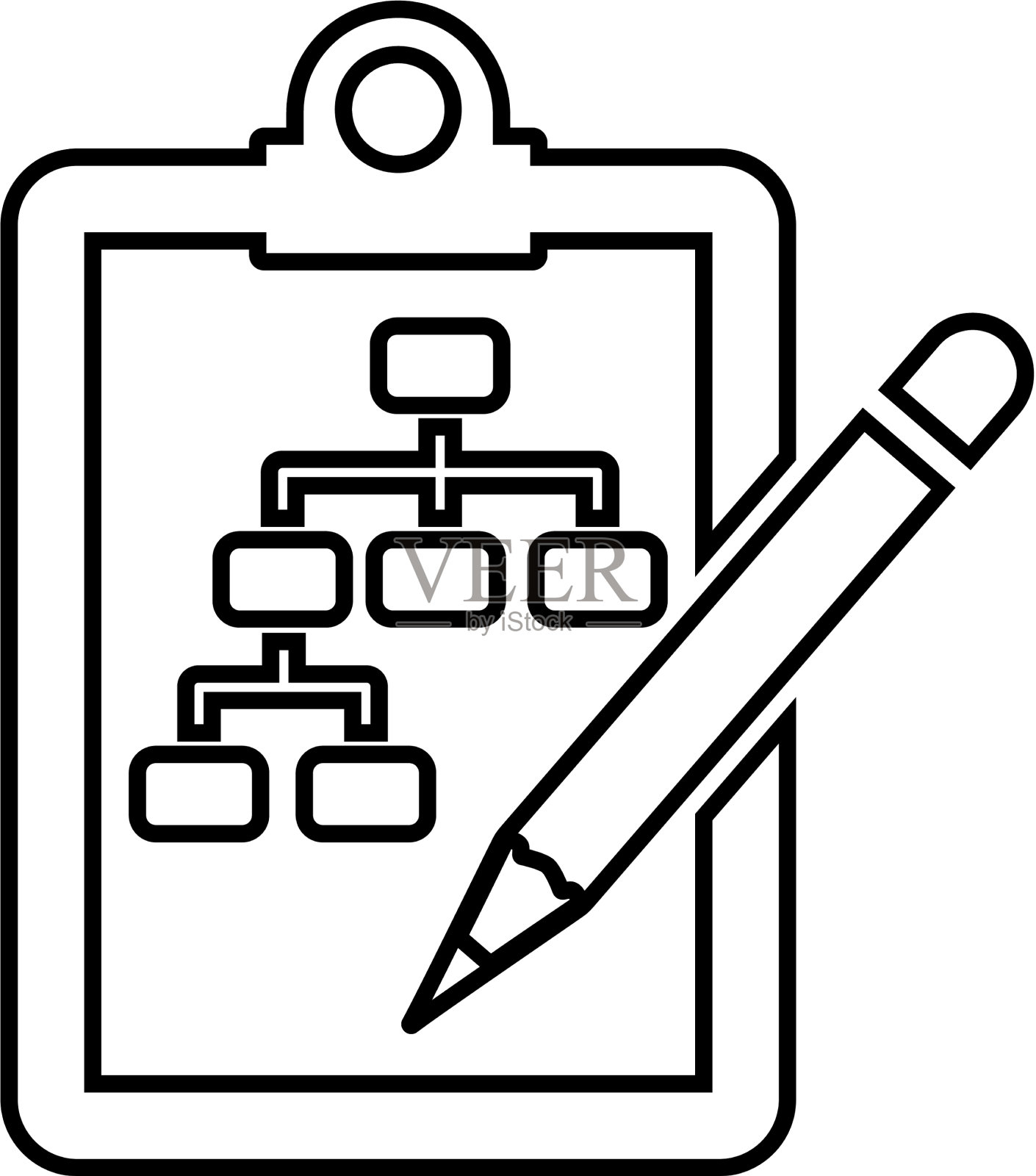 管理计划线图标大纲设计元素图片