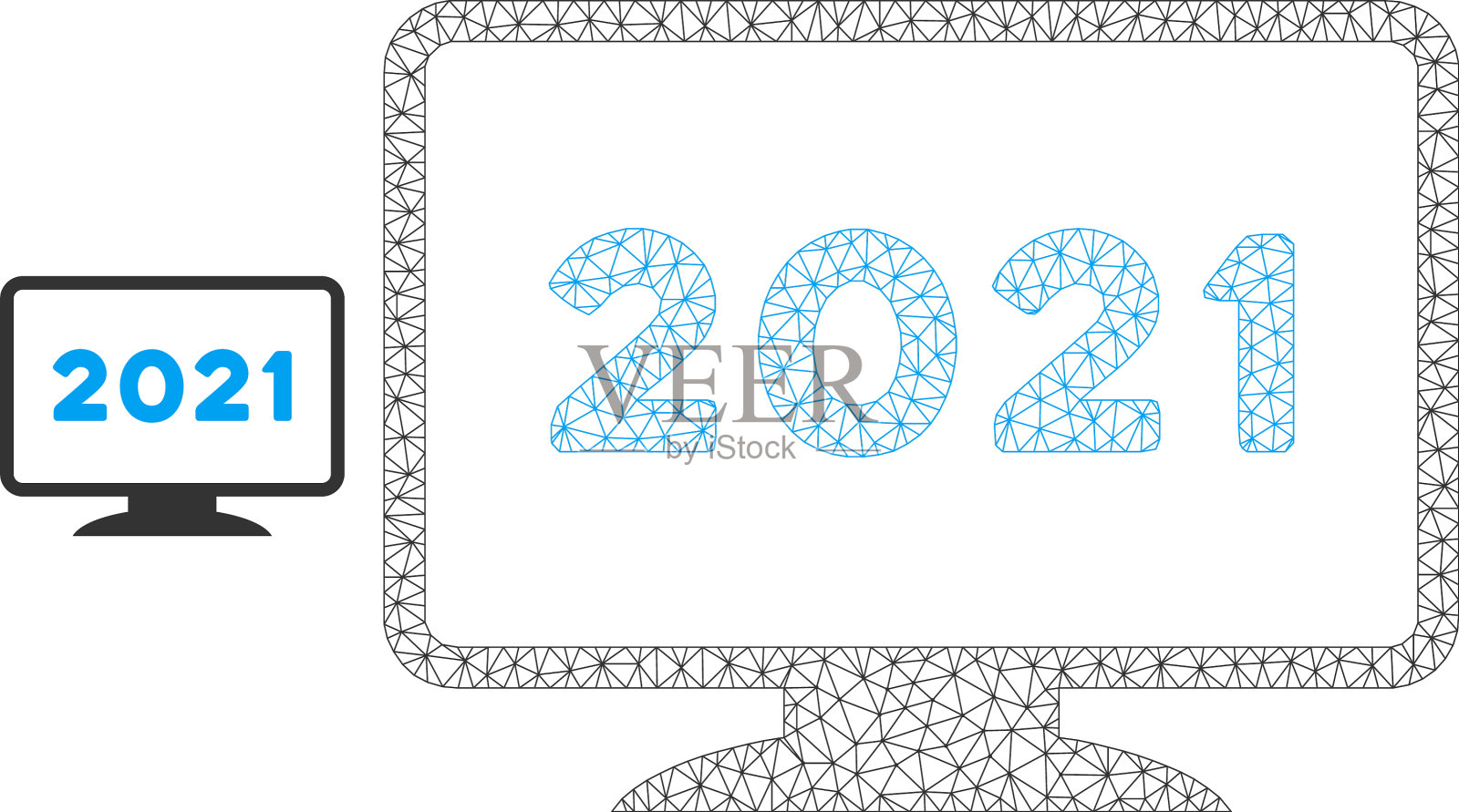 2021年展示网格胴体模型插画图片素材